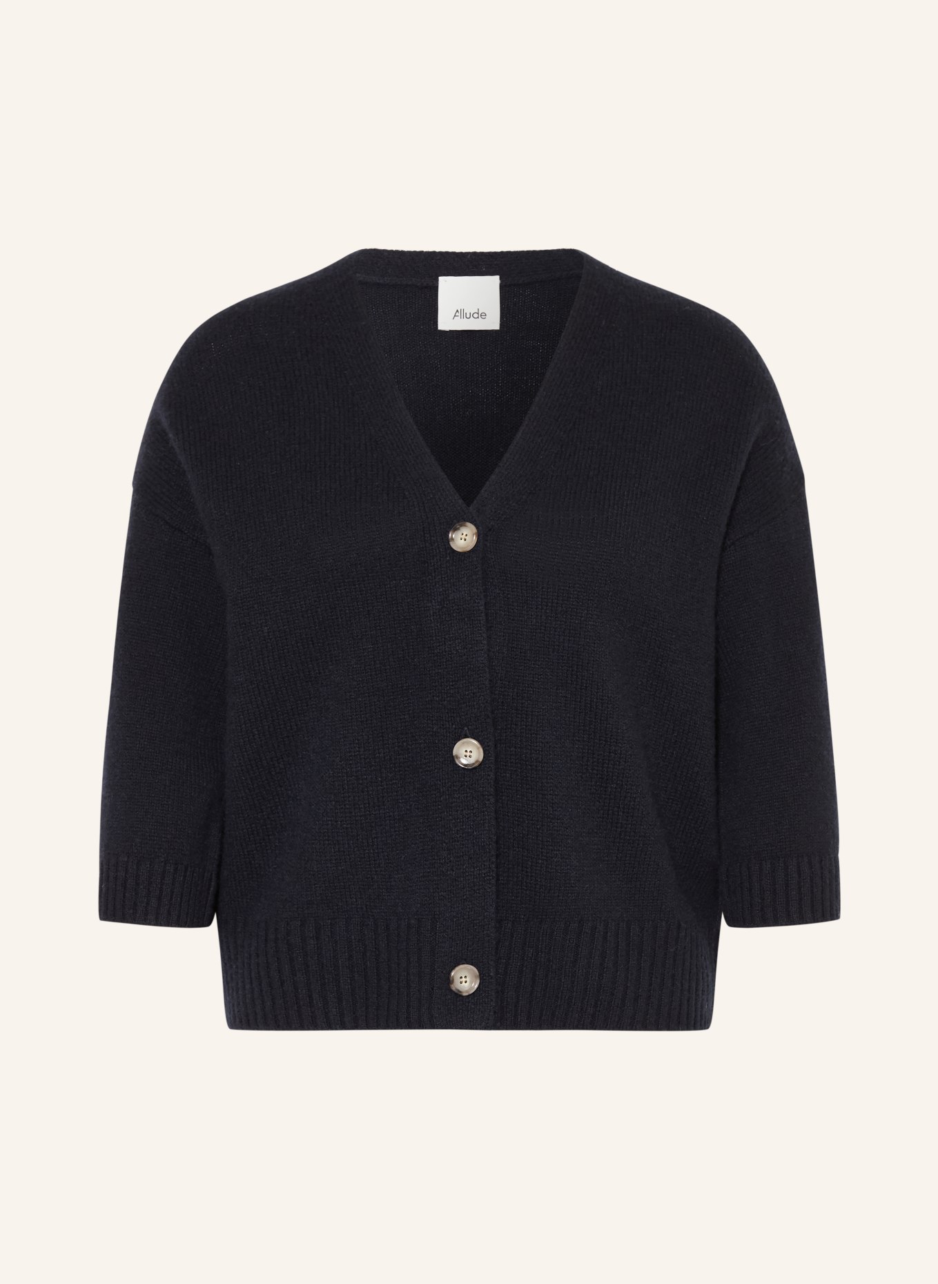 ALLUDE Strickjacke aus Cashmere: DUNKELBLAU