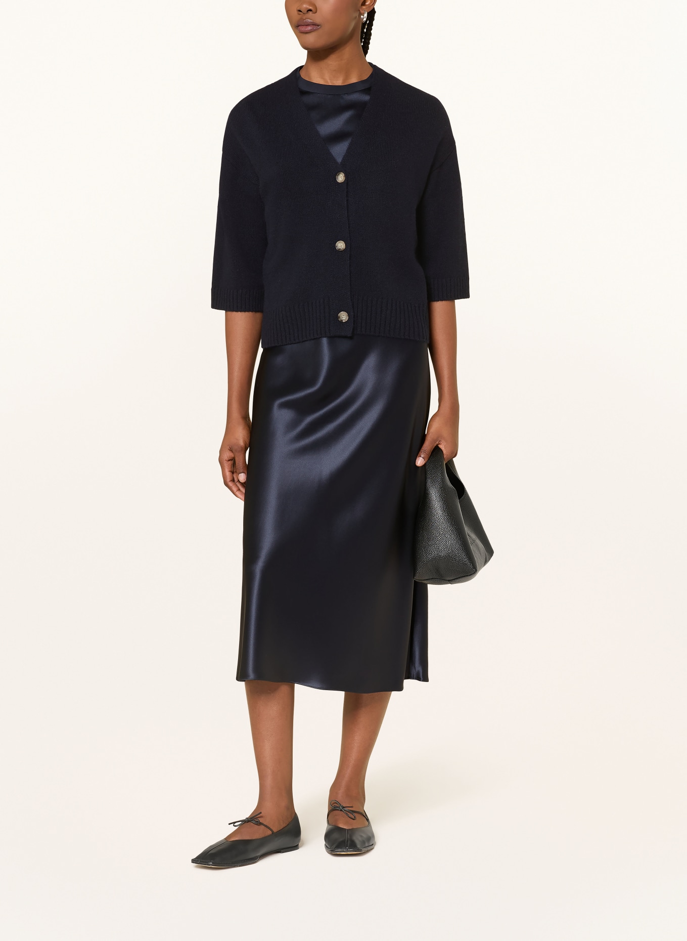 ALLUDE Strickjacke aus Cashmere: DUNKELBLAU