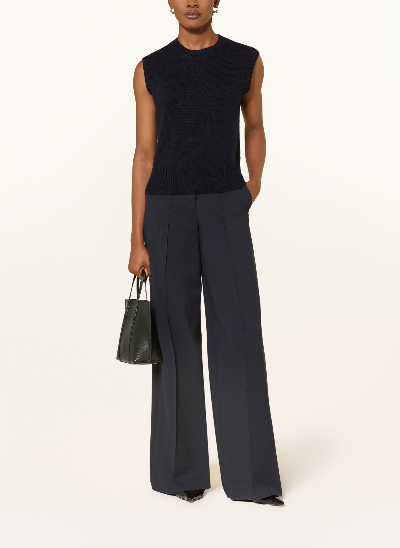 ALLUDE Cashmere-Pullunder: DUNKELBLAU