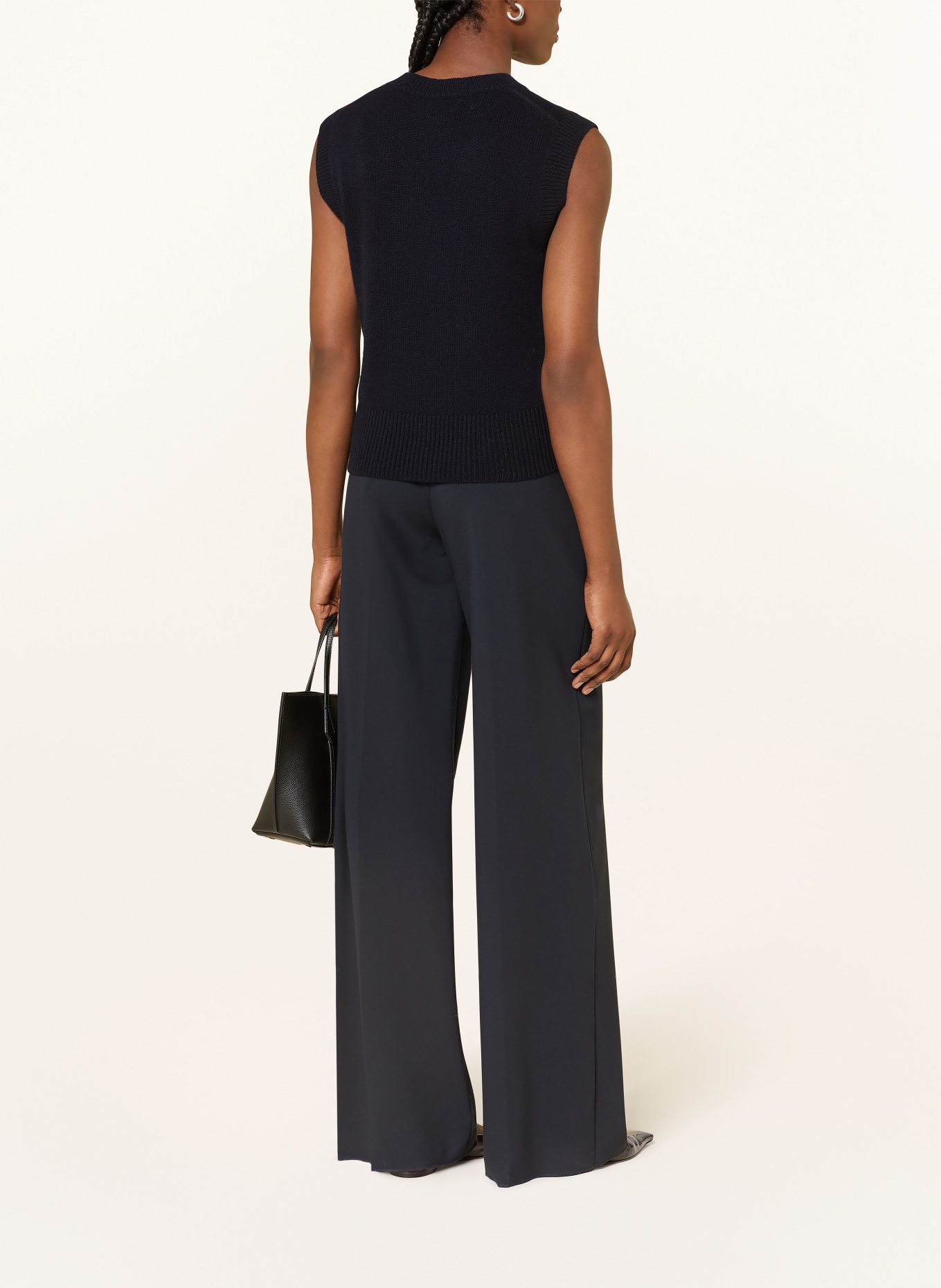 ALLUDE Cashmere-Pullunder: DUNKELBLAU