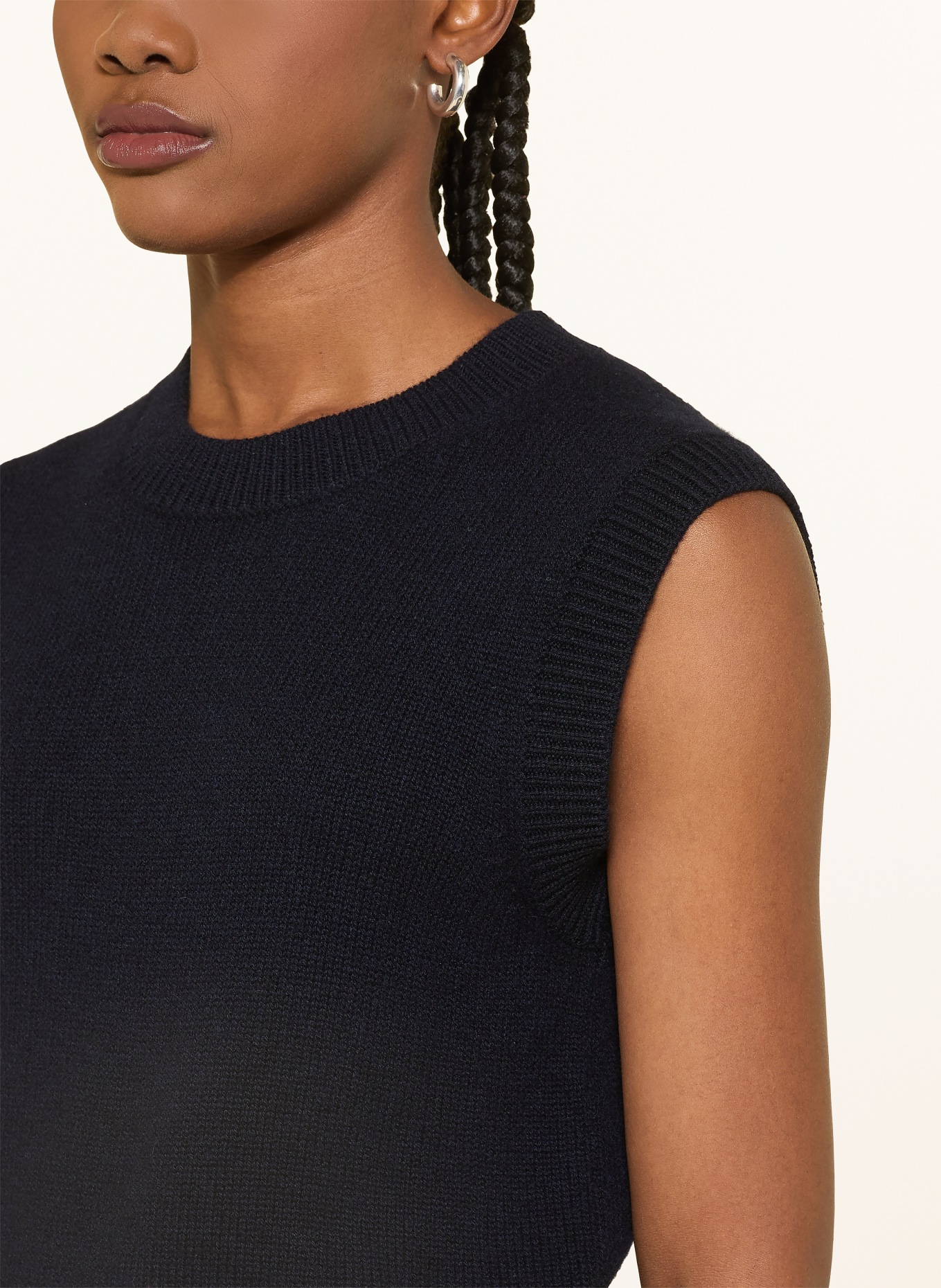 ALLUDE Cashmere-Pullunder: DUNKELBLAU