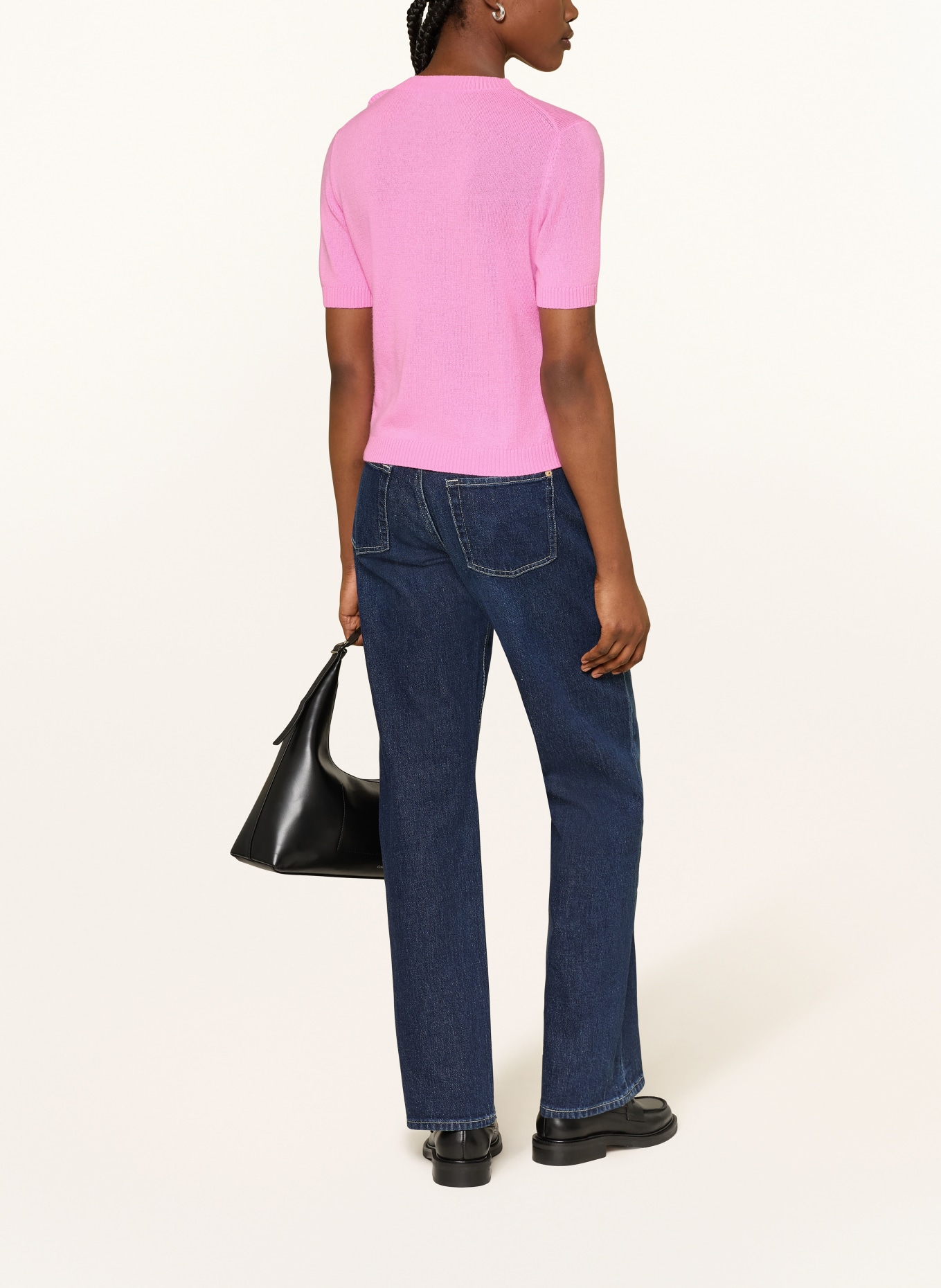 ALLUDE Knitted shirt with cashmere: PINK