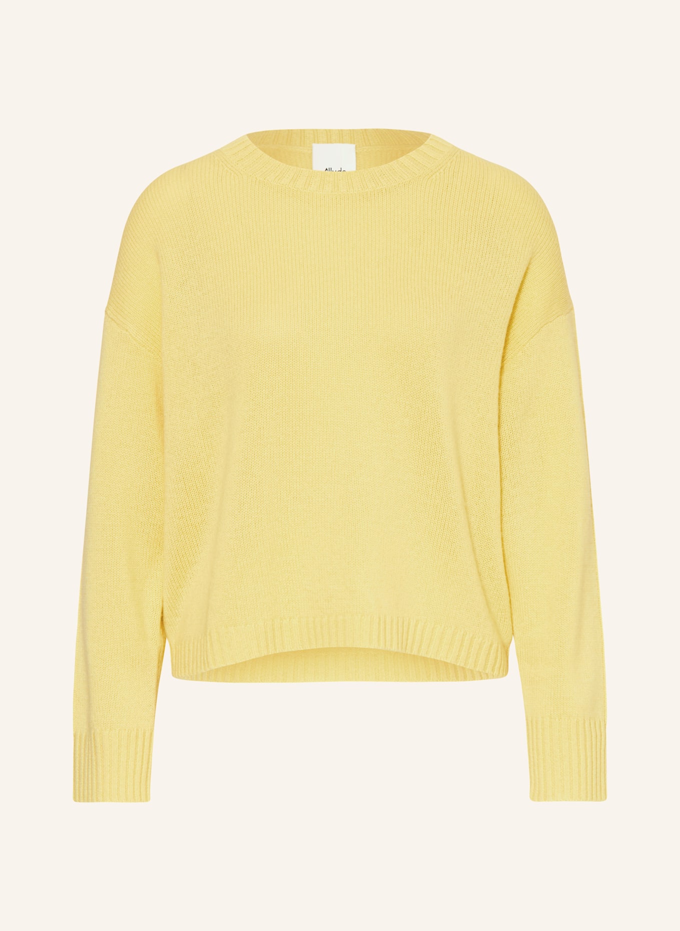 ALLUDE cashmere sweater: YELLOW