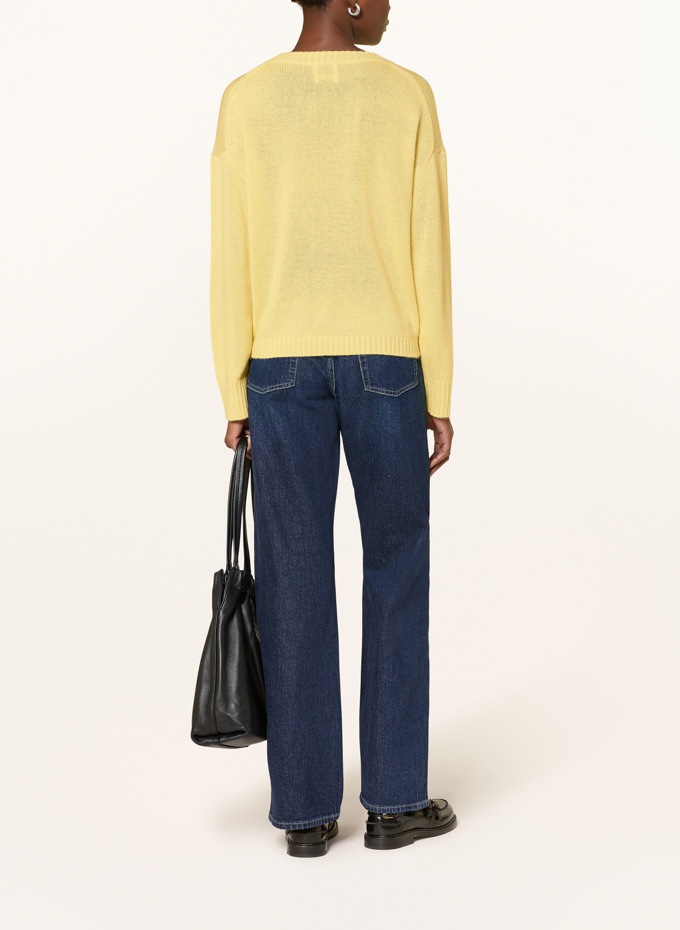 ALLUDE cashmere sweater: YELLOW