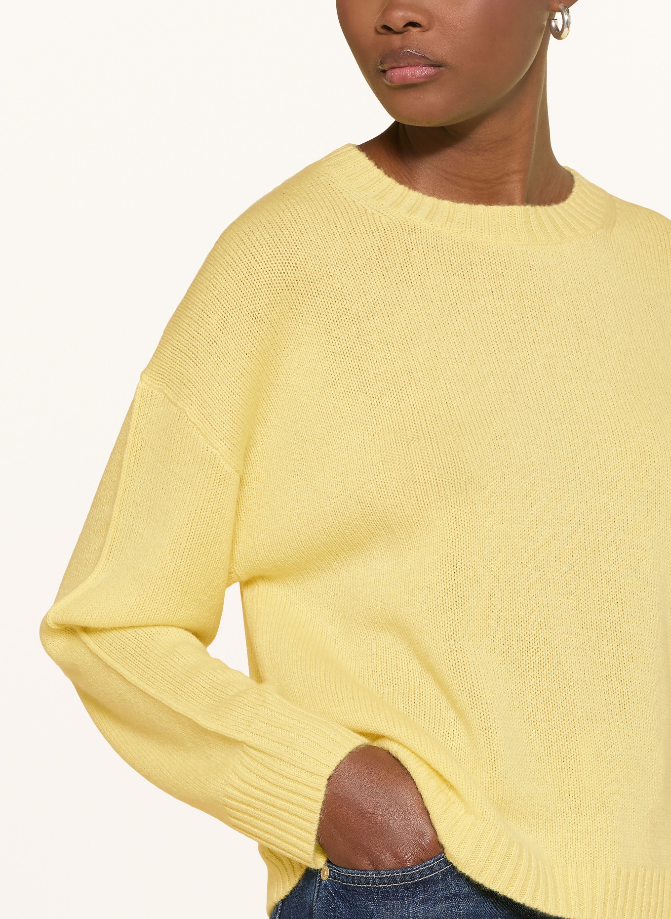 ALLUDE cashmere sweater: YELLOW