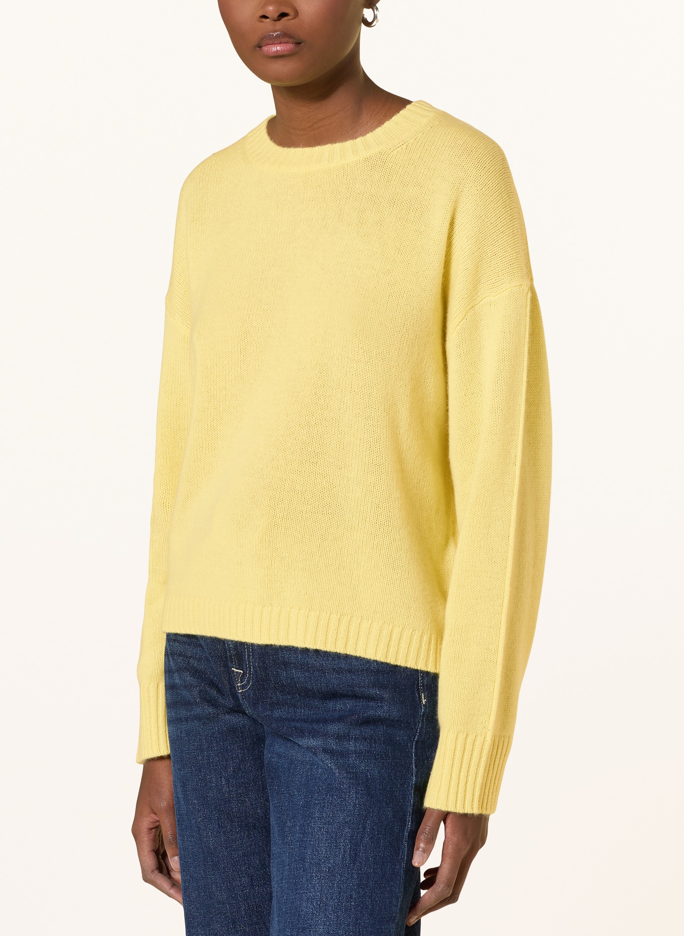 ALLUDE cashmere sweater: YELLOW