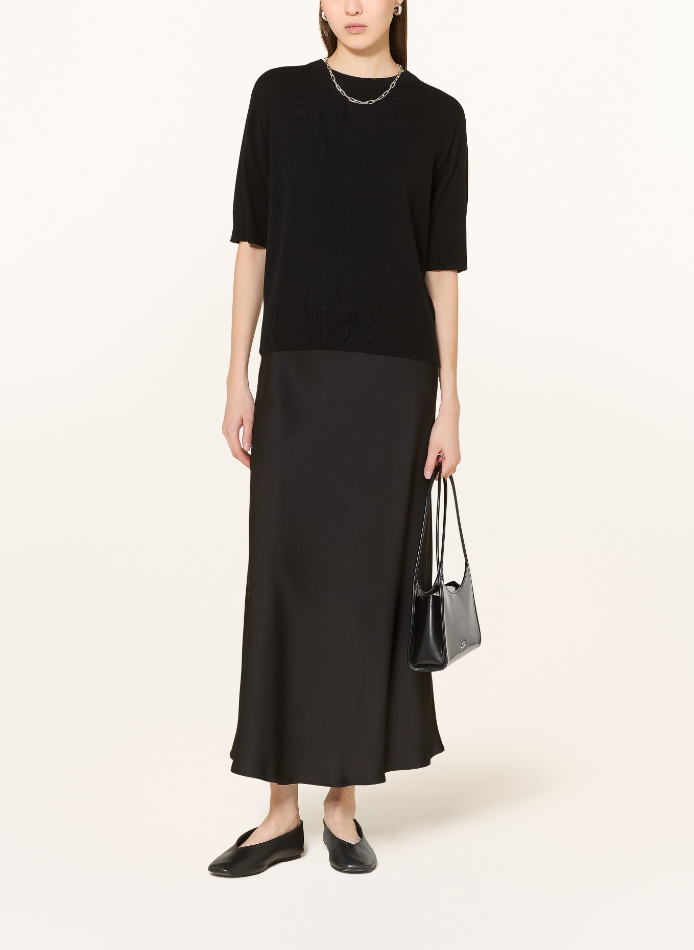 ALLUDE Strickshirt aus Cashmere: SCHWARZ