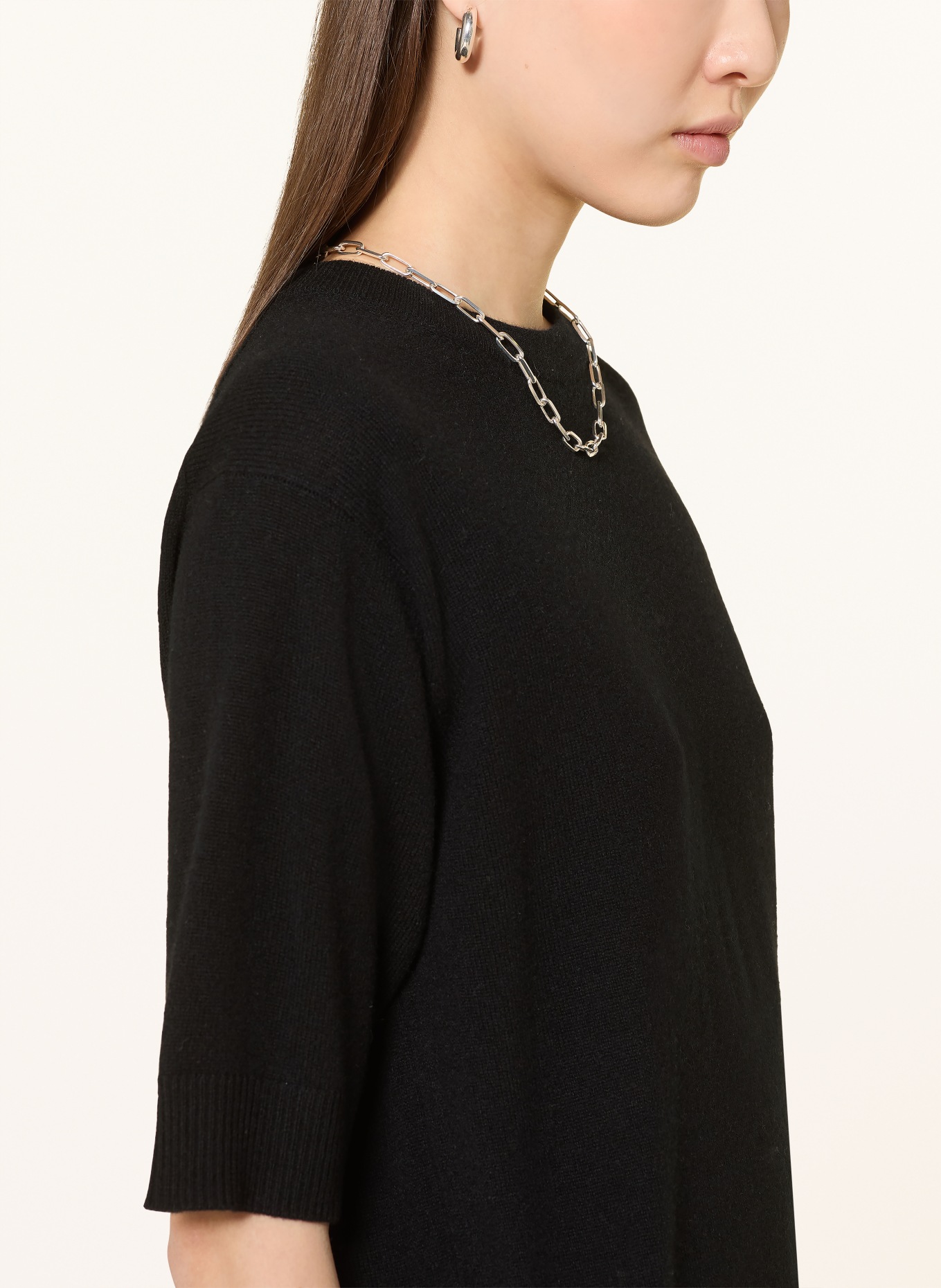 ALLUDE Strickshirt aus Cashmere: SCHWARZ