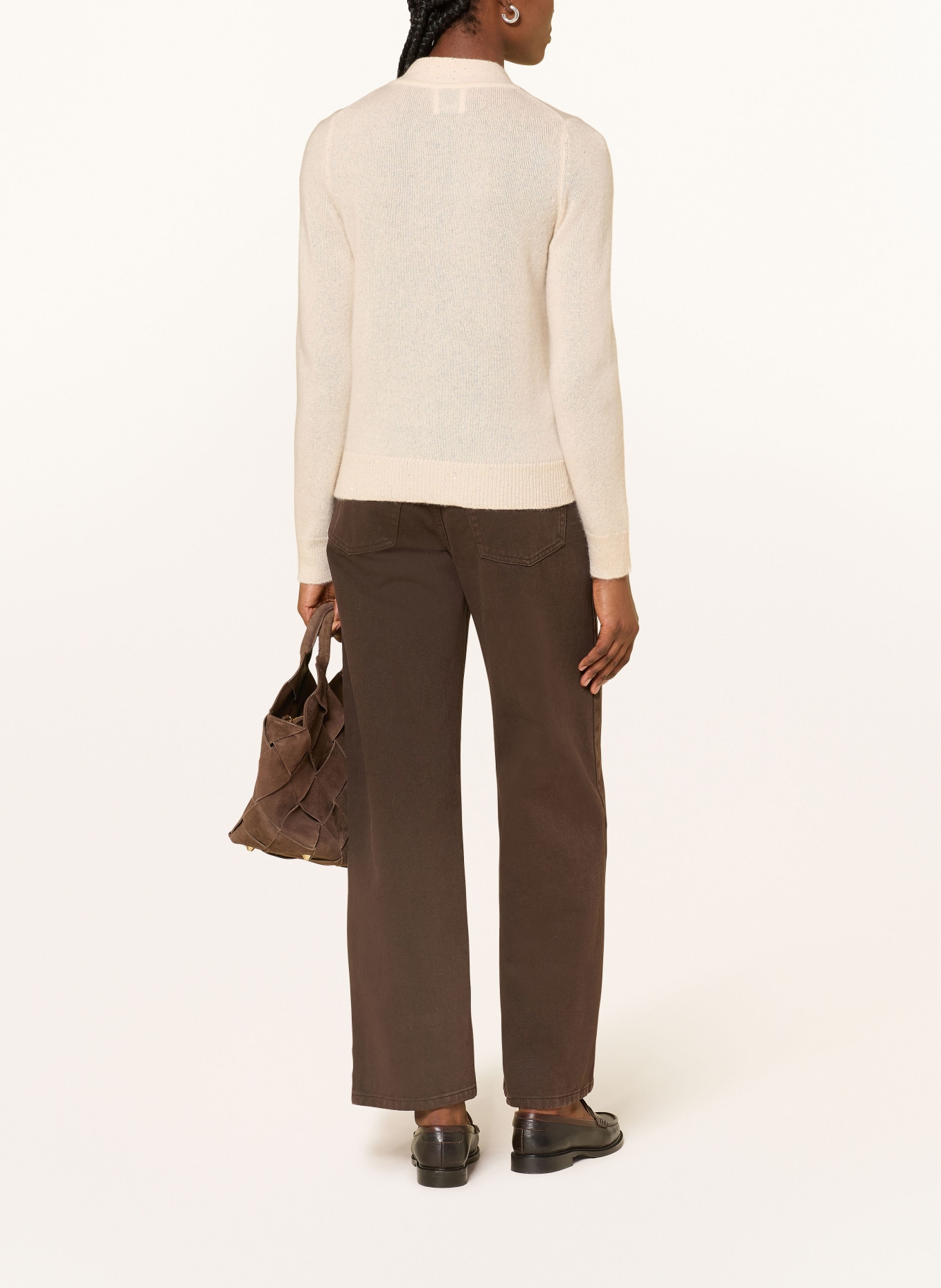 ALLUDE Pullover mit Cashmere und Seide: CREME