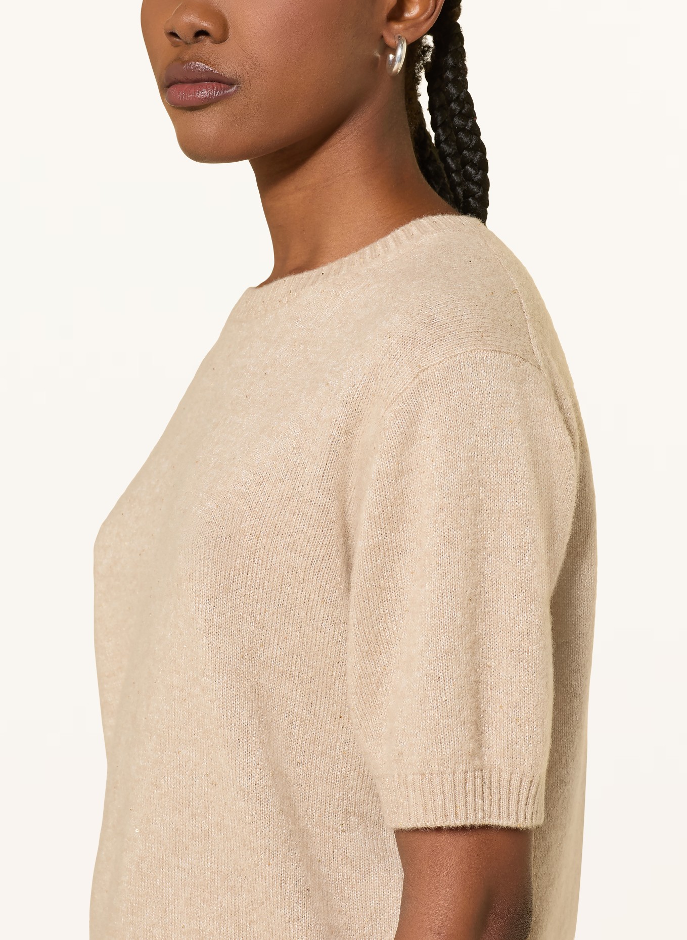 ALLUDE Strickshirt mit Cashmere und Seide: BEIGE