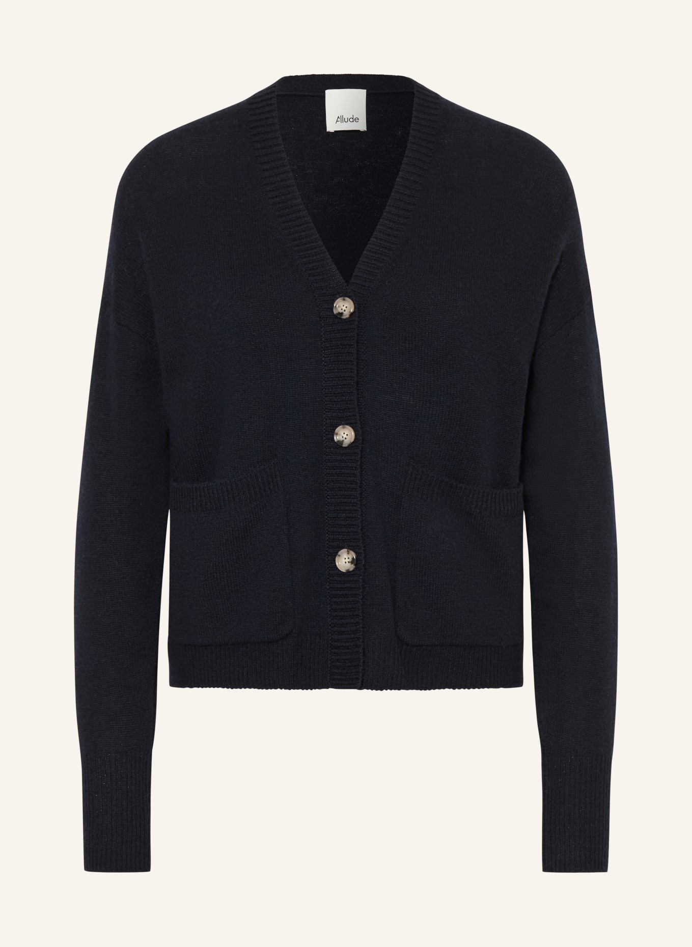 ALLUDE Strickjacke aus Cashmere: DUNKELBLAU
