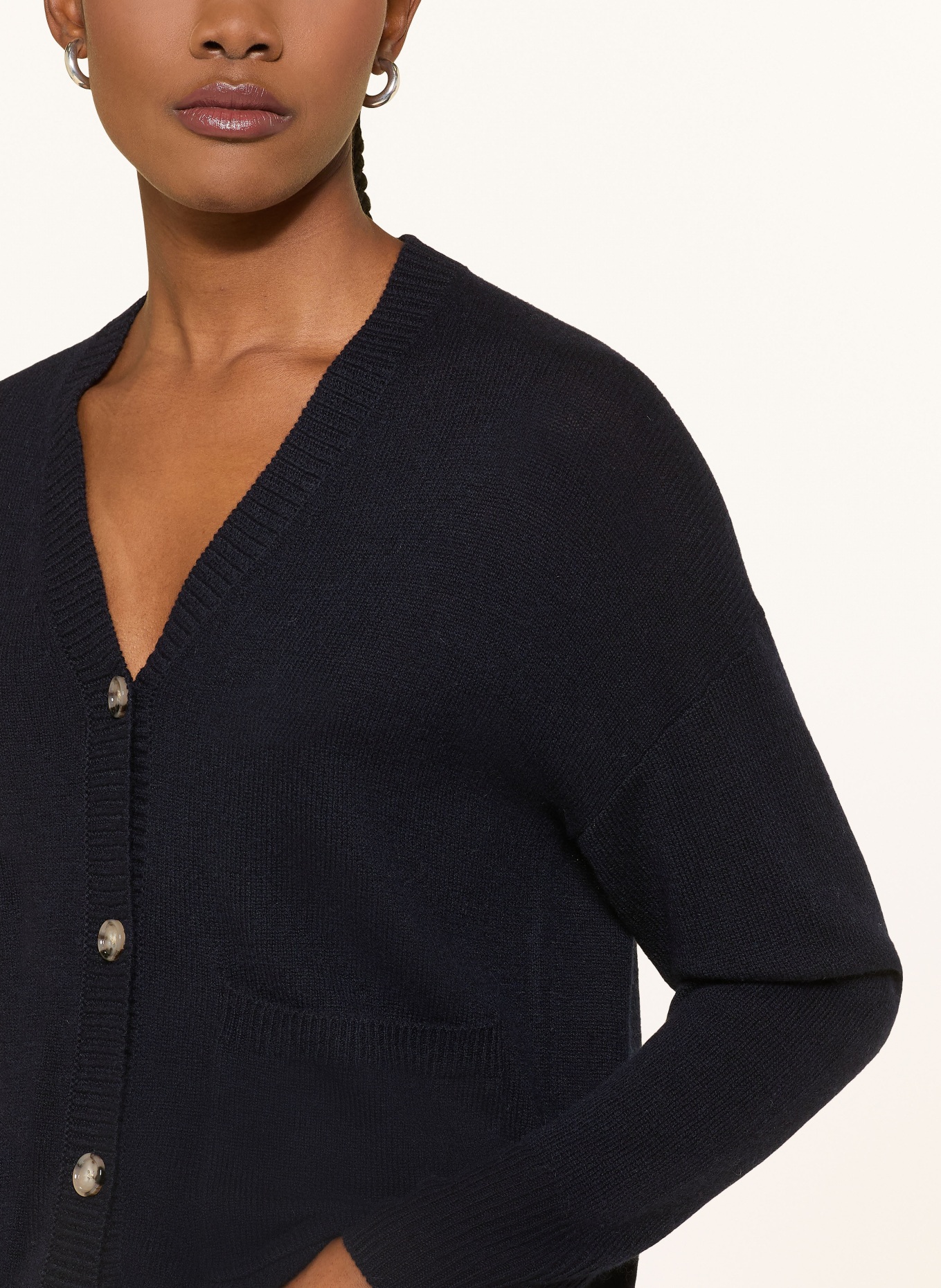 ALLUDE Strickjacke aus Cashmere: DUNKELBLAU