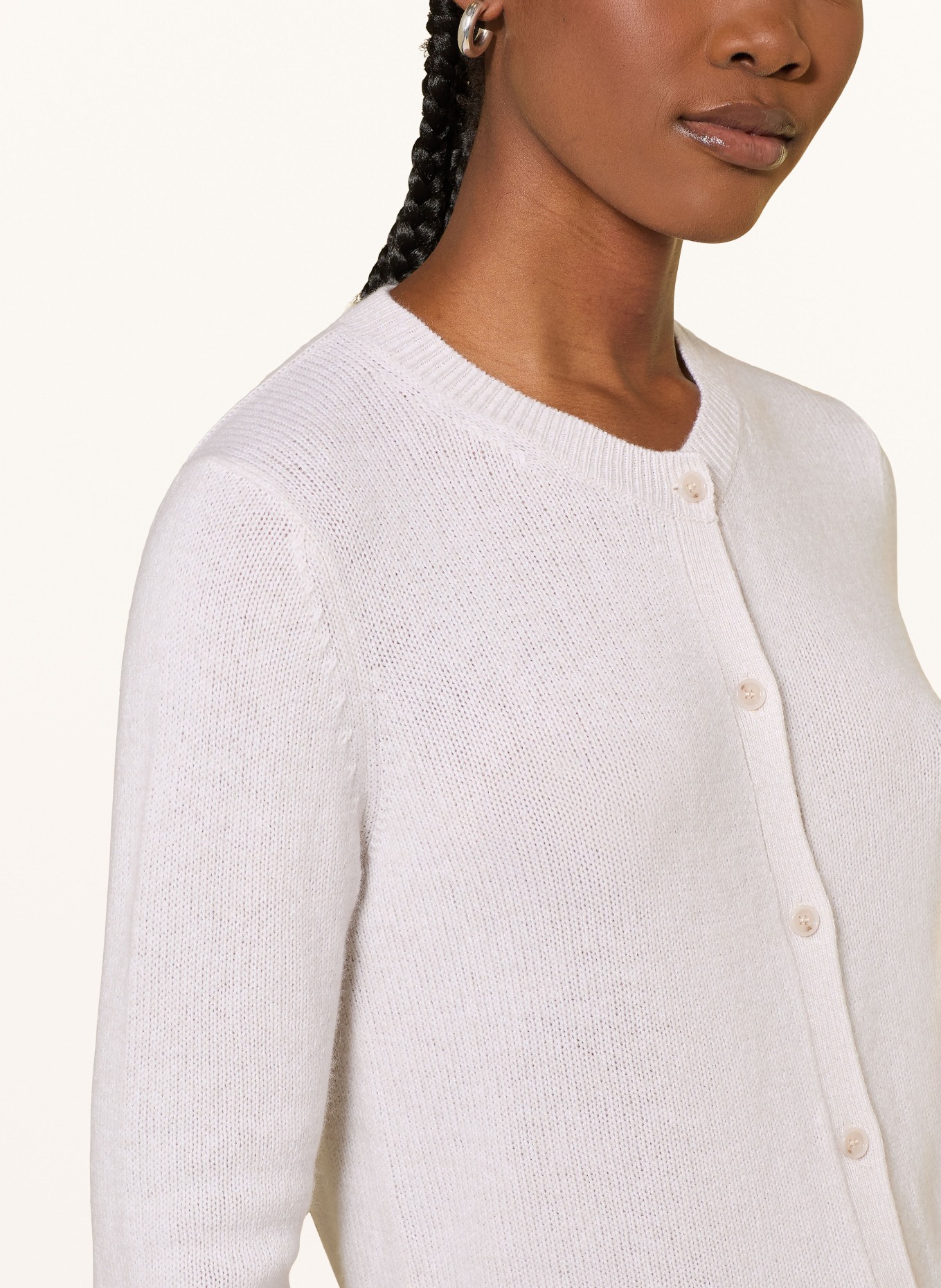 ALLUDE Cashmere cardigan: CREAM