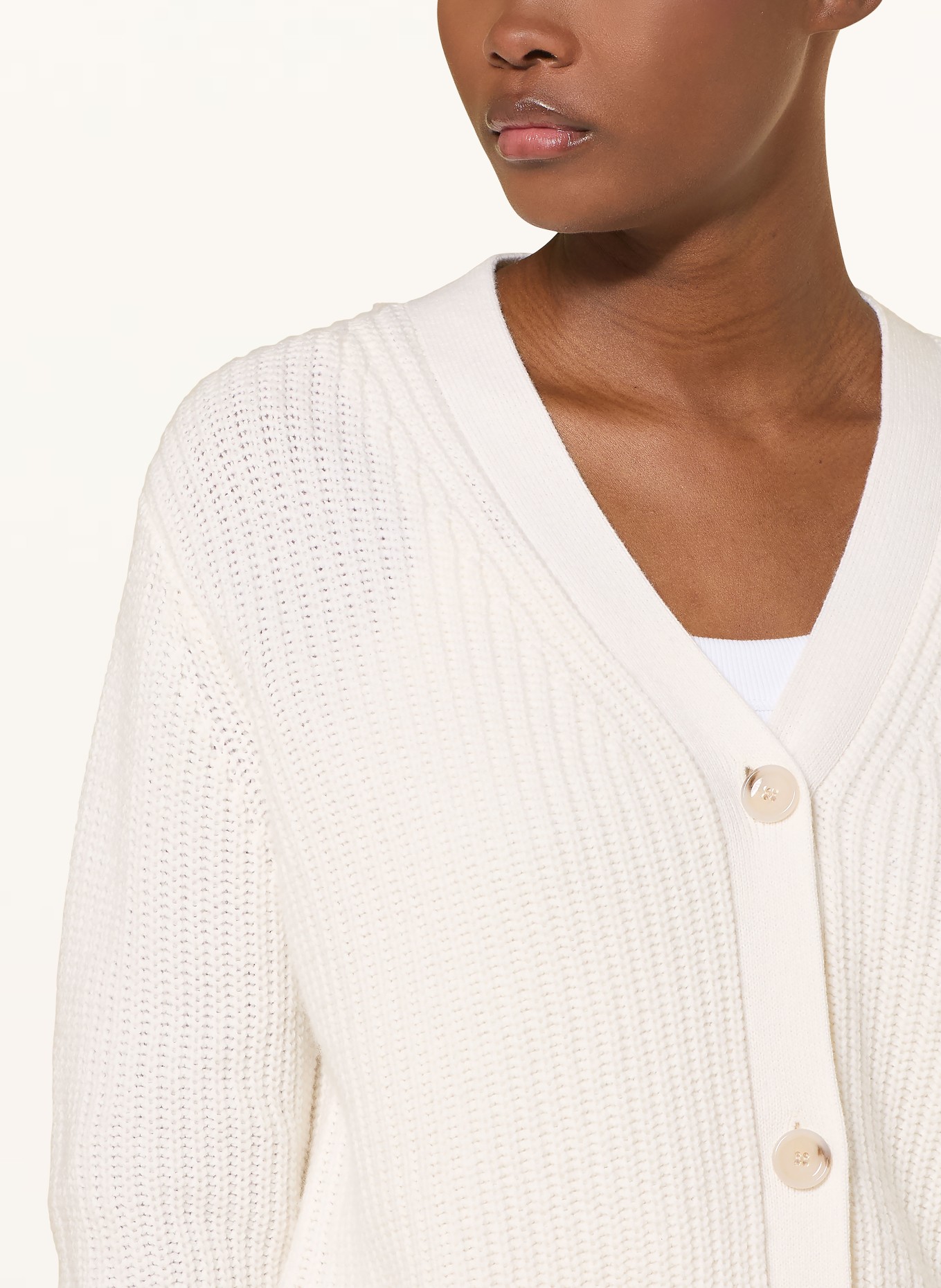 ALLUDE Strickjacke aus Cashmere: CREME