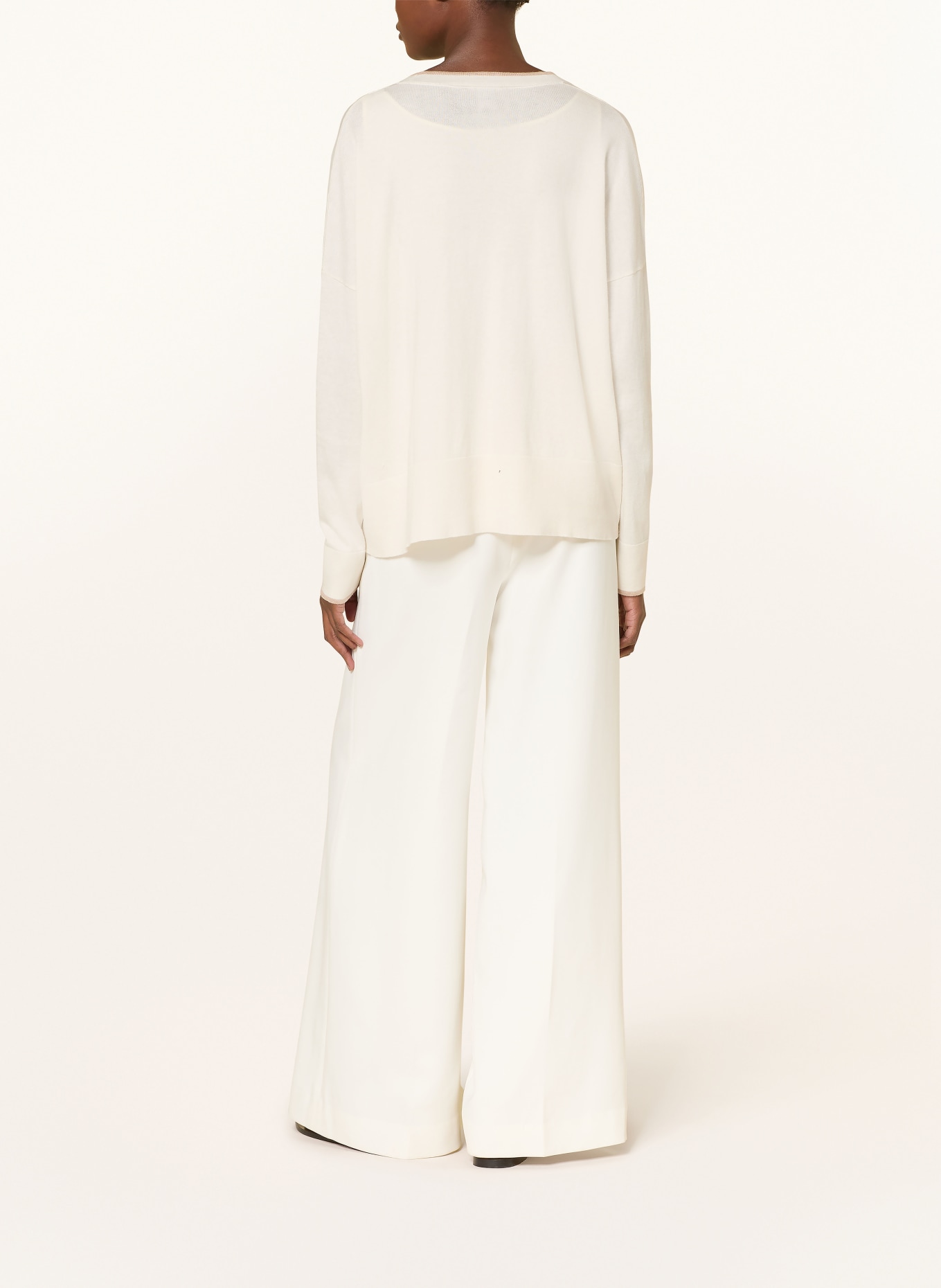 ALLUDE svetr: REŽNÁ / ČERNOŠEDÁ