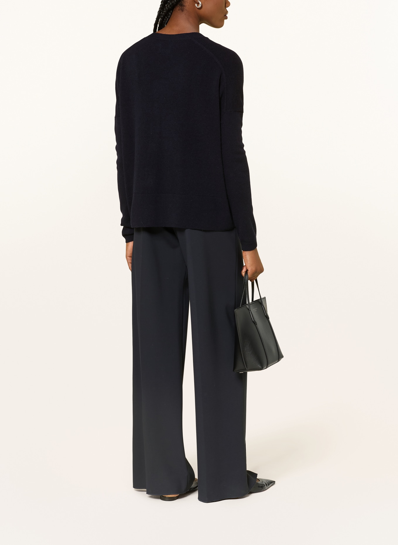 ALLUDE Strickjacke mit Cashmere: DUNKELBLAU