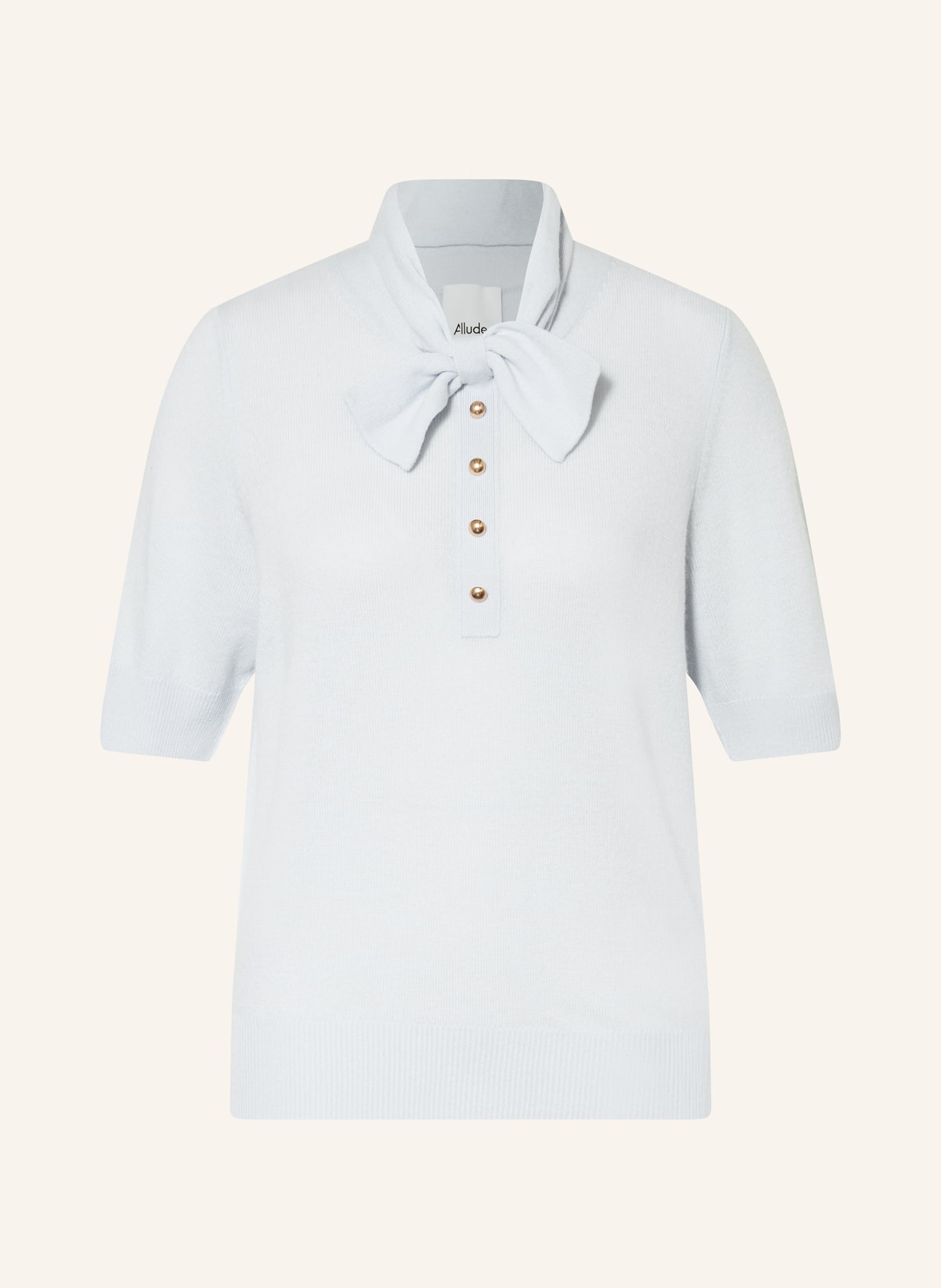 ALLUDE koszulka z dzianiny: JASNONIEBIESKI