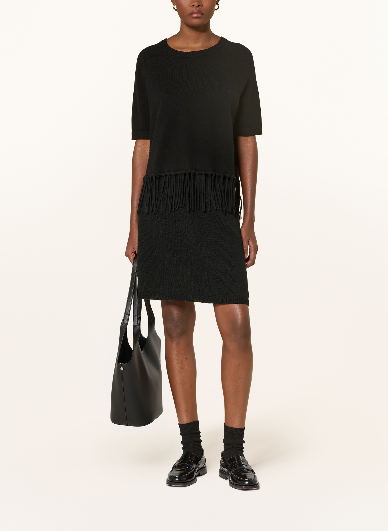 ALLUDE Strickshirt: SCHWARZ