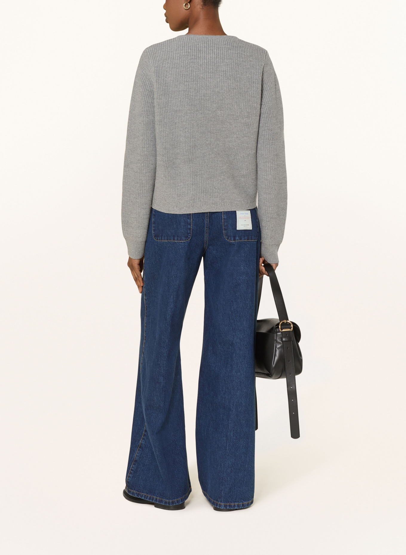 SANDRO Strickjacke: BLAUGRAU / BLAU