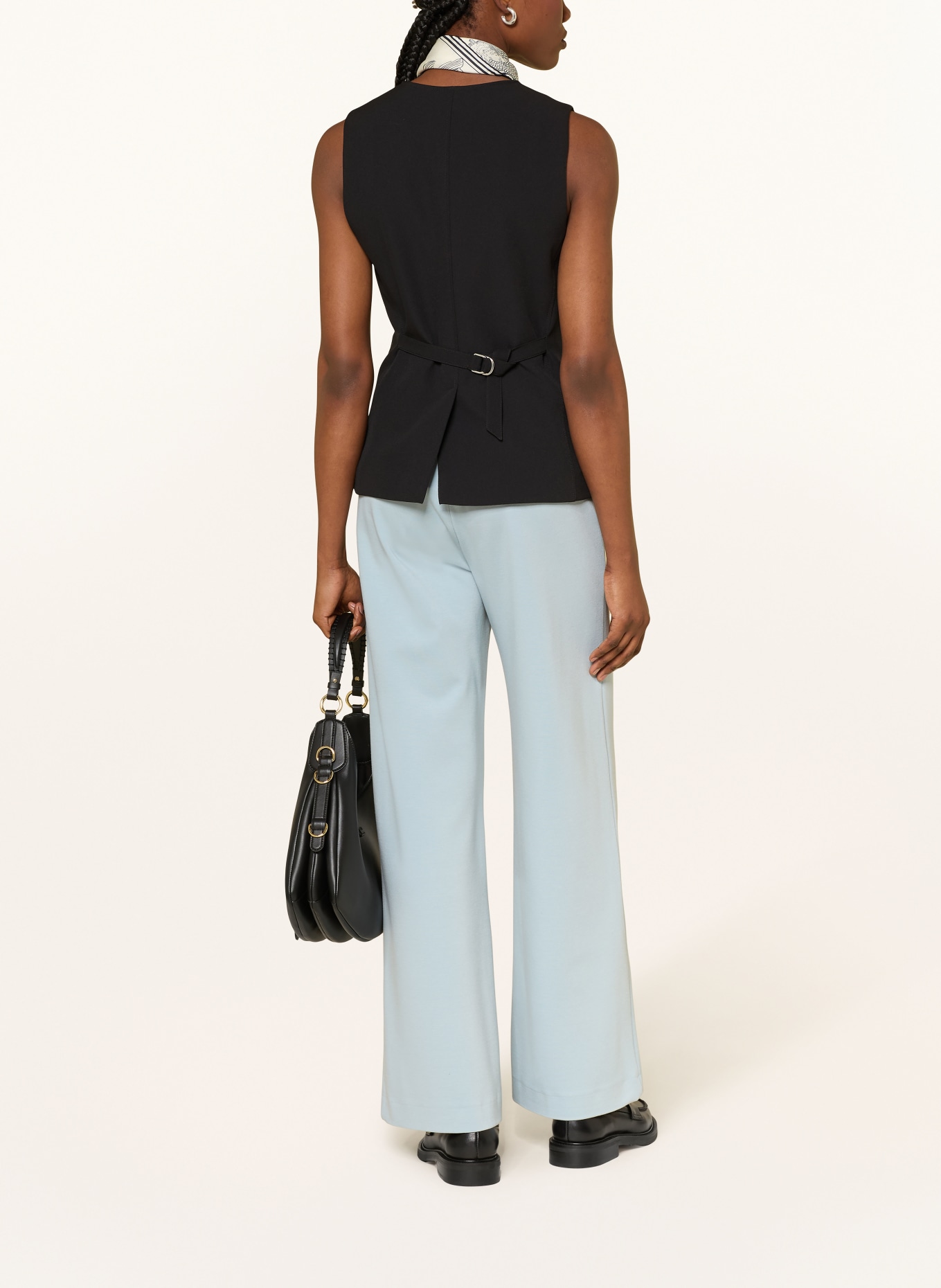 SEDUCTIVE NALEY jersey wide-leg pants: BLUE GRAY