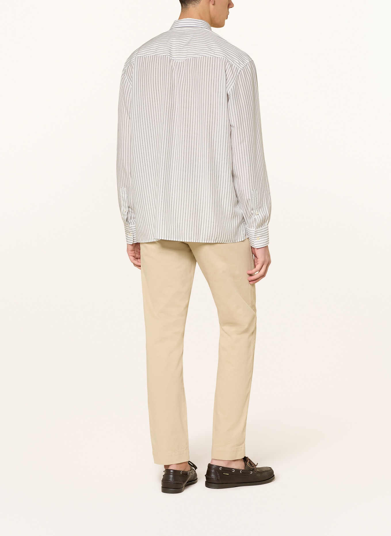 Officine Générale Koszula BART regular fit w stylu jeansowym: KREMOWY / GRANATOWY