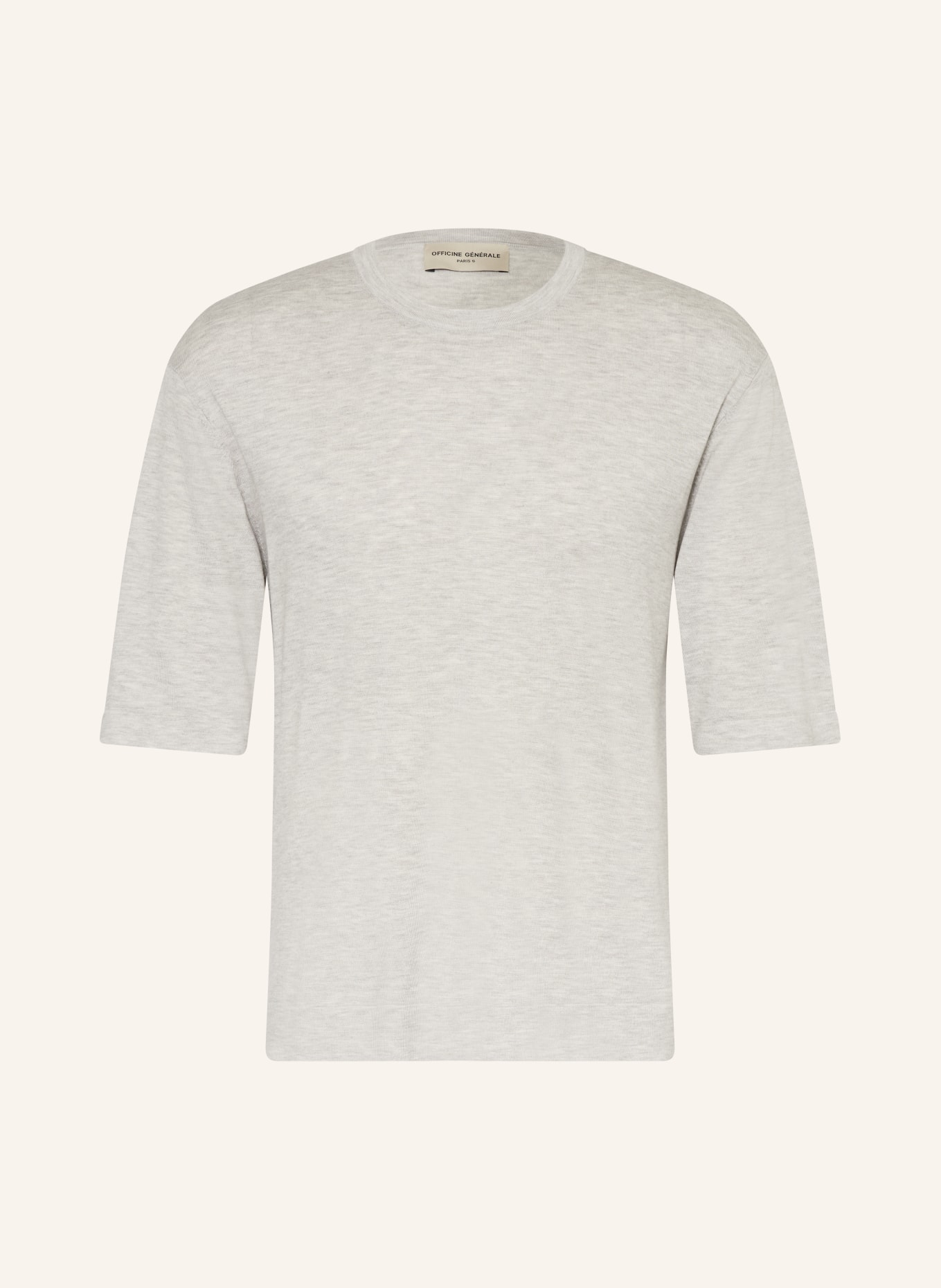 Officine Générale BORIS knit shirt: LIGHT GRAY