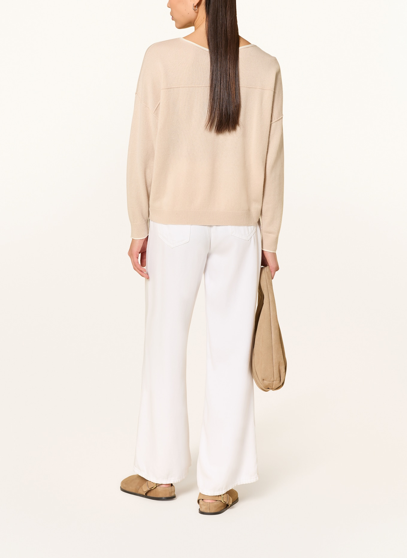 REPEAT Sweter z kaszmiru: BEŻOWY / ECRU