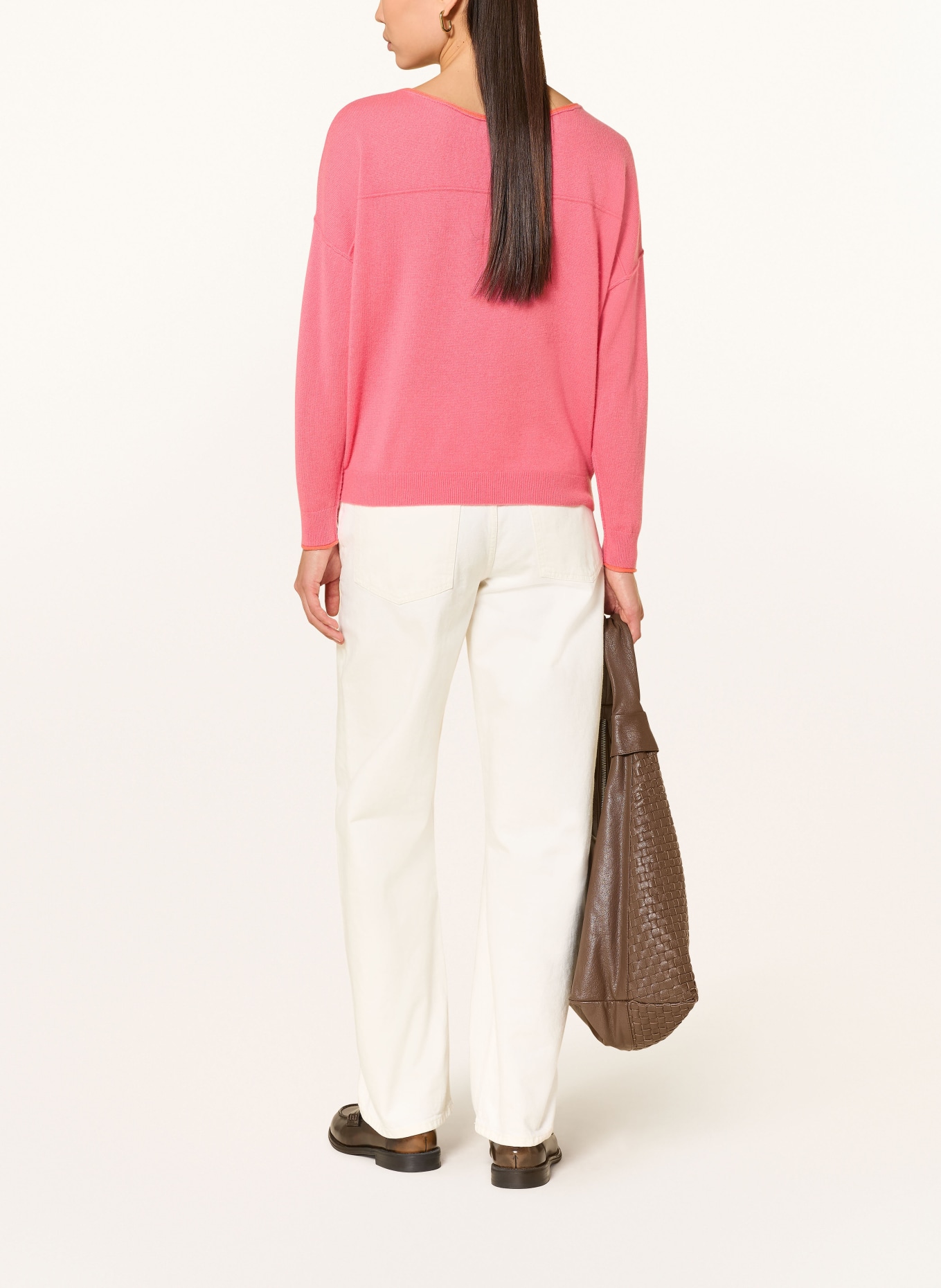 REPEAT Sweter z kaszmiru: MOCNORÓŻOWY / POMARAŃCZOWY