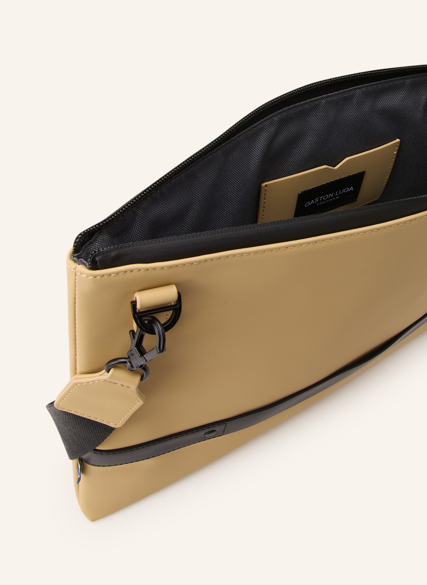 GASTON LUGA SPLÄSH laptop bag: LIGHT BROWN / BLACK