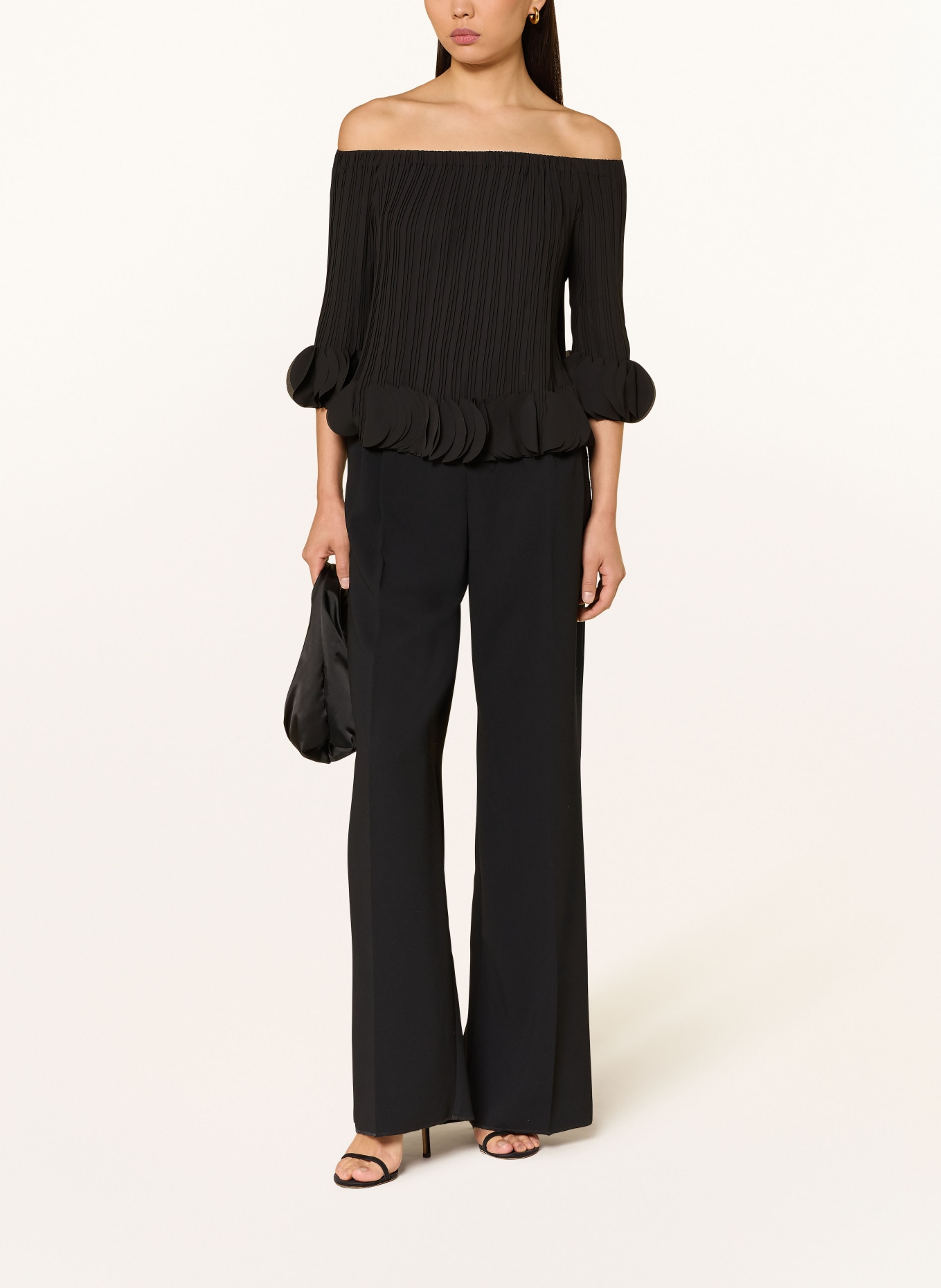 Joseph Ribkoff Bluzka z plisami: CZARNY