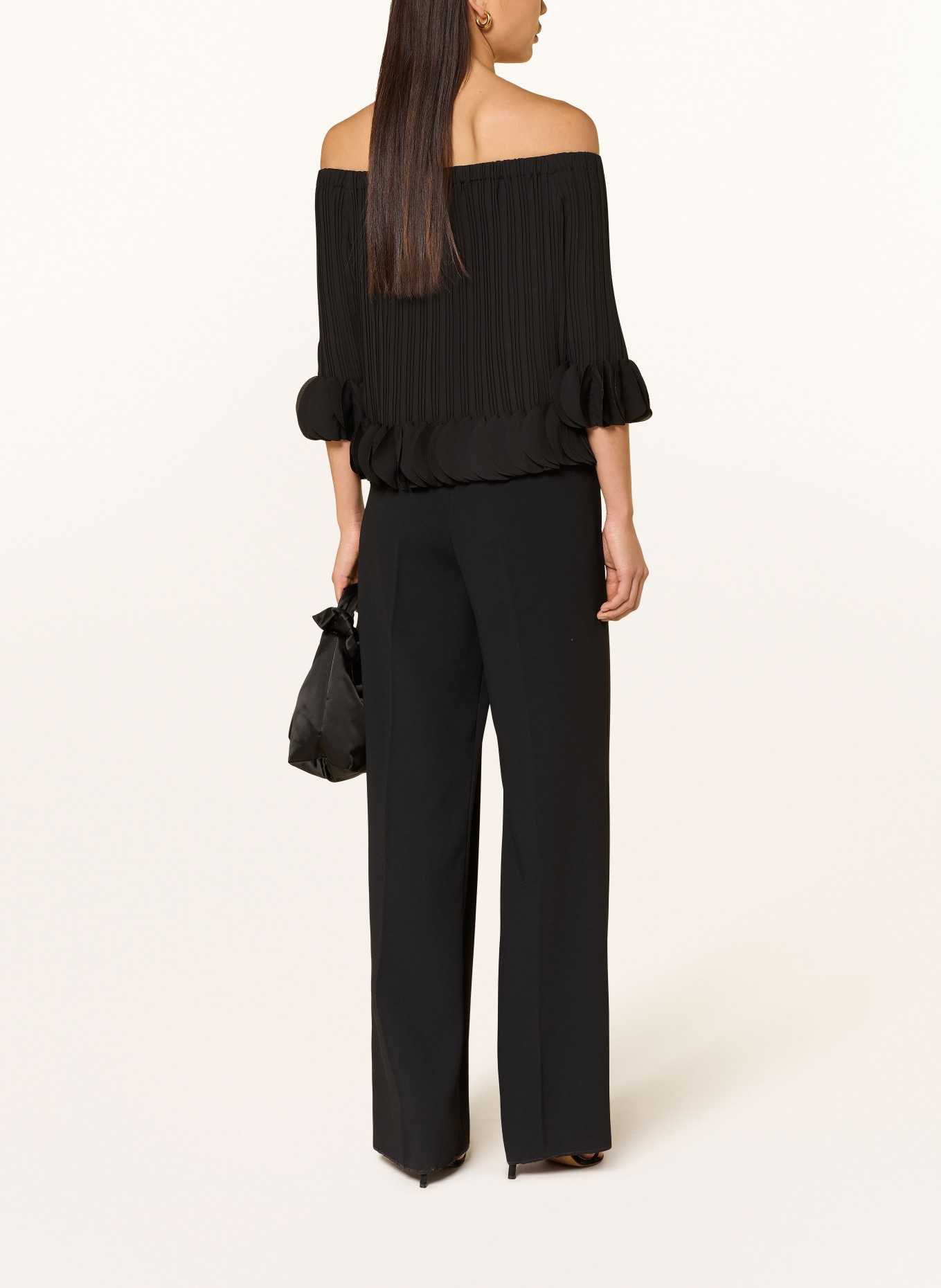 Joseph Ribkoff Bluzka z plisami: CZARNY