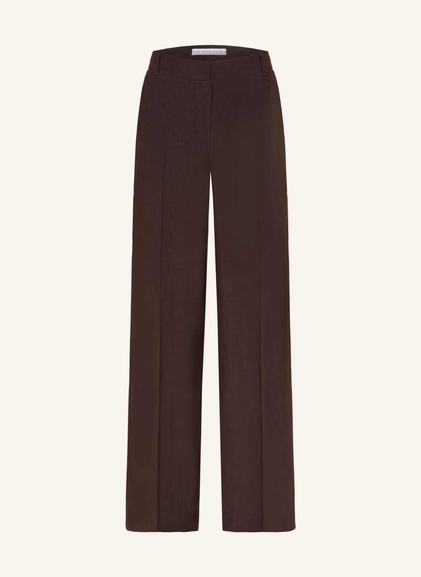 RAFFAELLO ROSSI MILARA marlena pants with linen: DARK BROWN