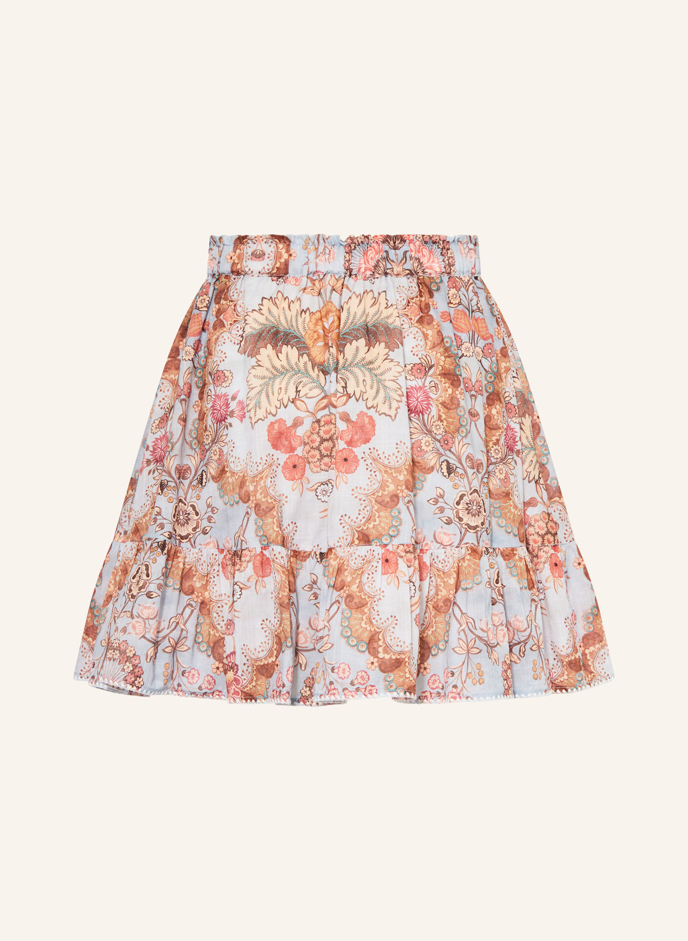 ZIMMERMANN Skirt DAYLIGHT: LIGHT BLUE / BROWN / DUSKY PINK