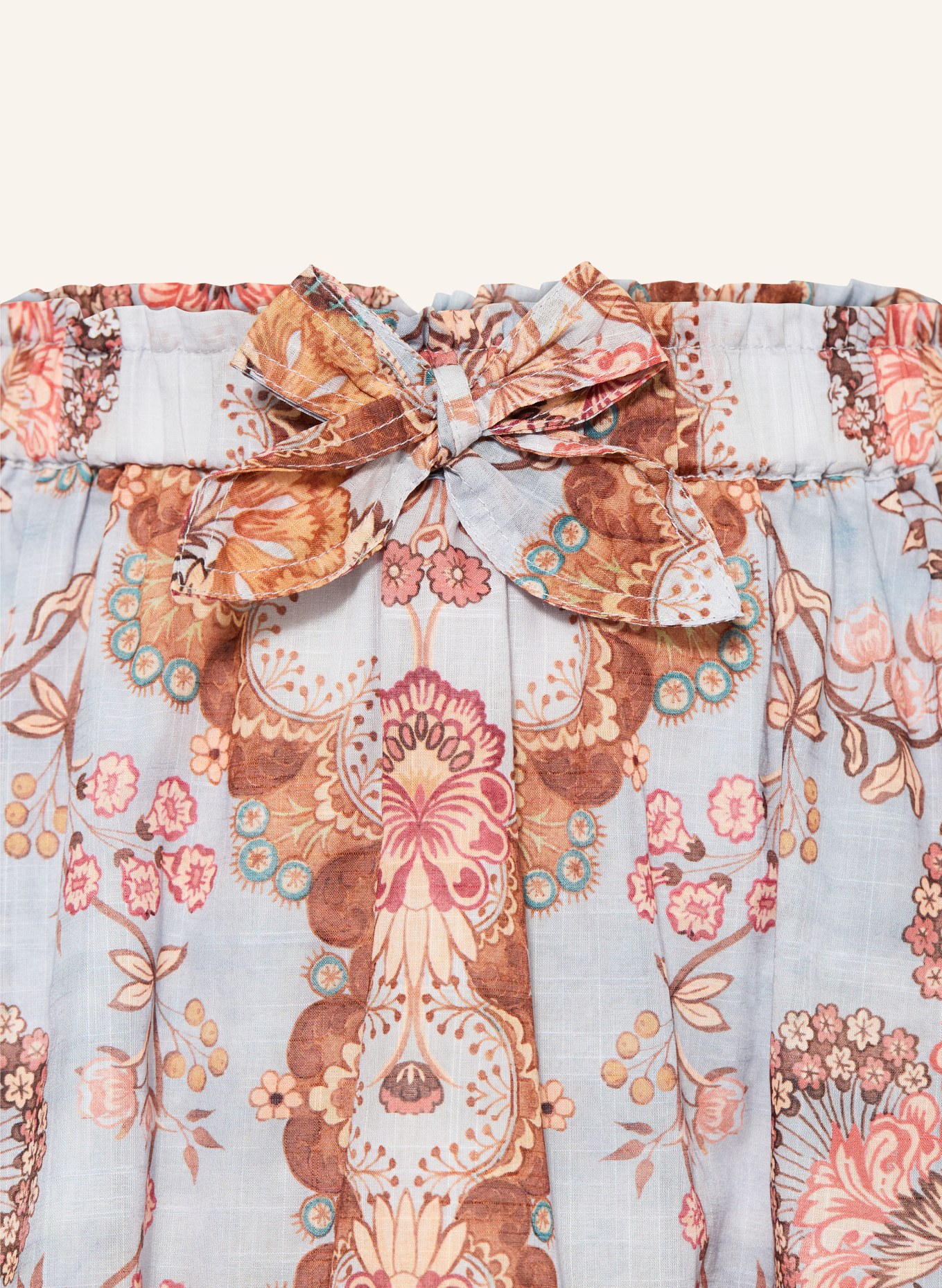 ZIMMERMANN Skirt DAYLIGHT: LIGHT BLUE / BROWN / DUSKY PINK