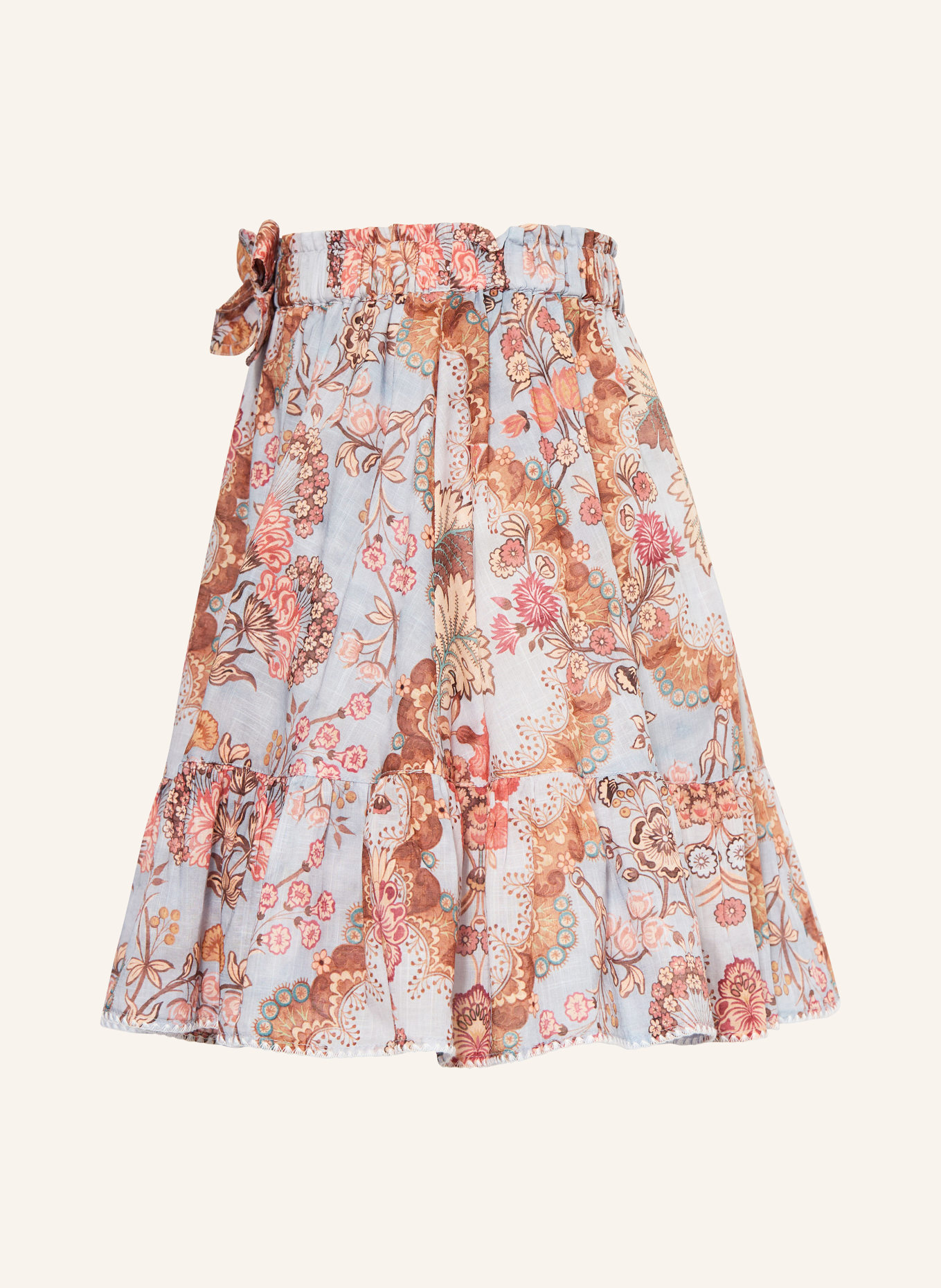 ZIMMERMANN Skirt DAYLIGHT: LIGHT BLUE / BROWN / DUSKY PINK