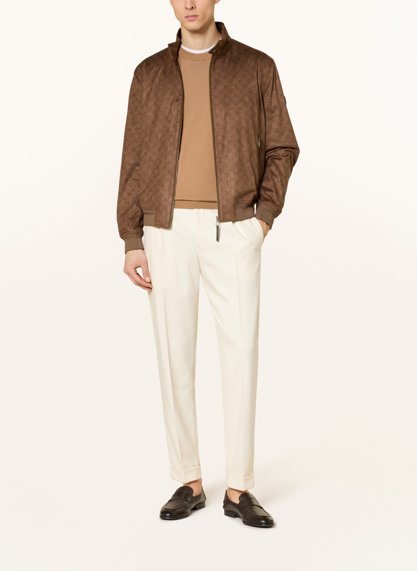 JOOP! Bunda PEDRO v koženém vzhledu: HNĚDÁ