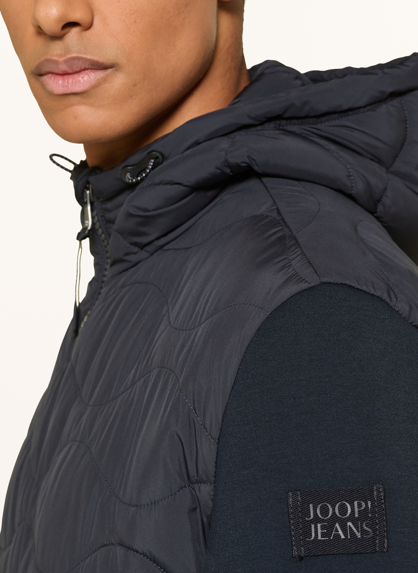 JOOP! JEANS Steppjacke im Materialmix: DUNKELBLAU