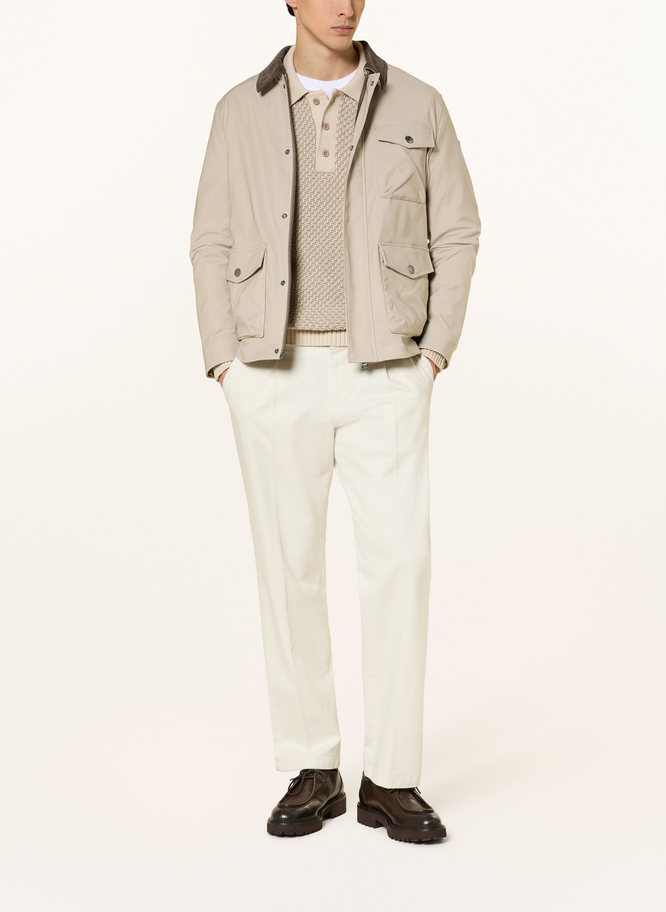 JOOP! JEANS Field jacket SKYLER: TAUPE / DARK BROWN