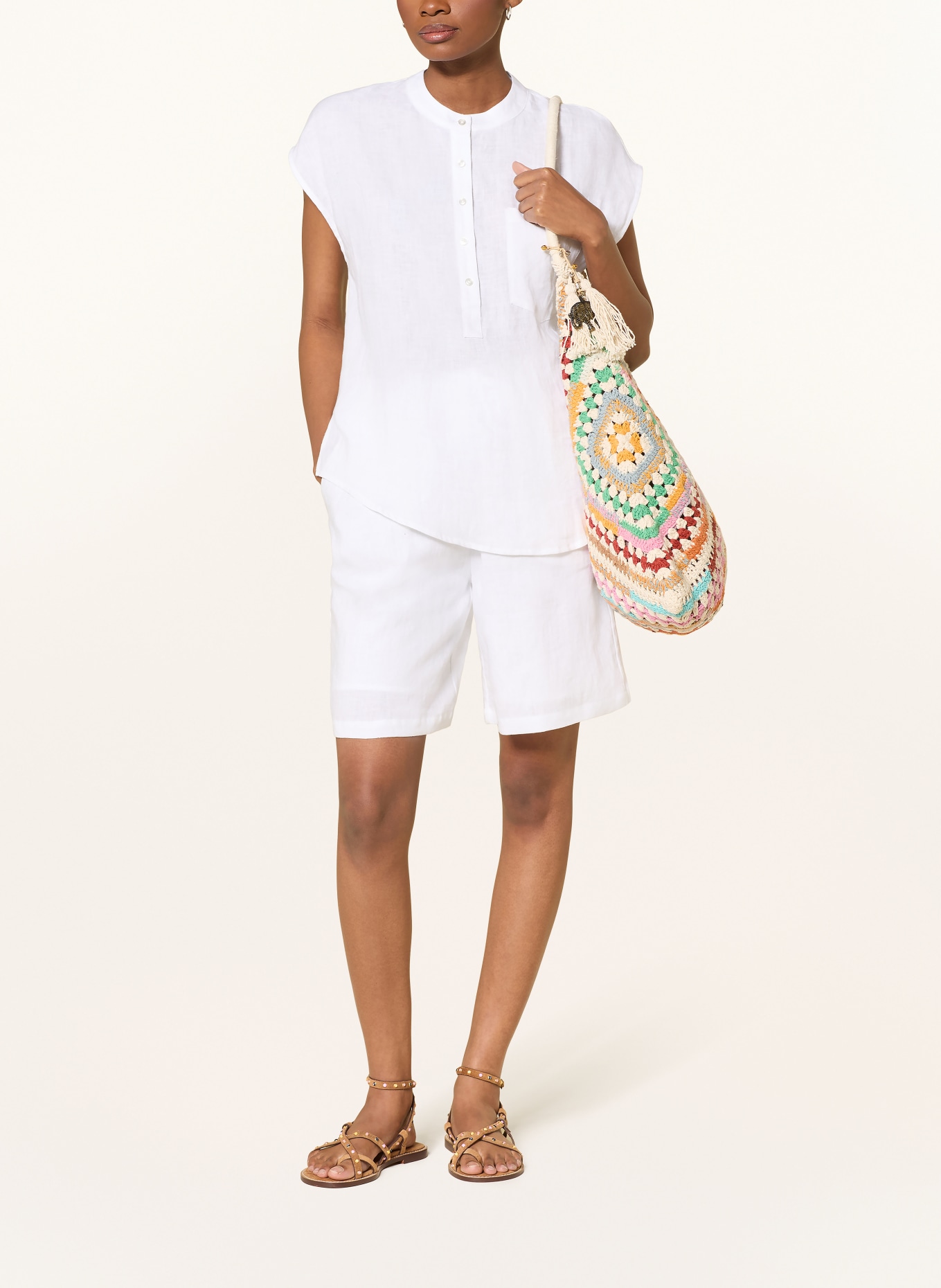 darling harbour Leinenshorts: WHITE