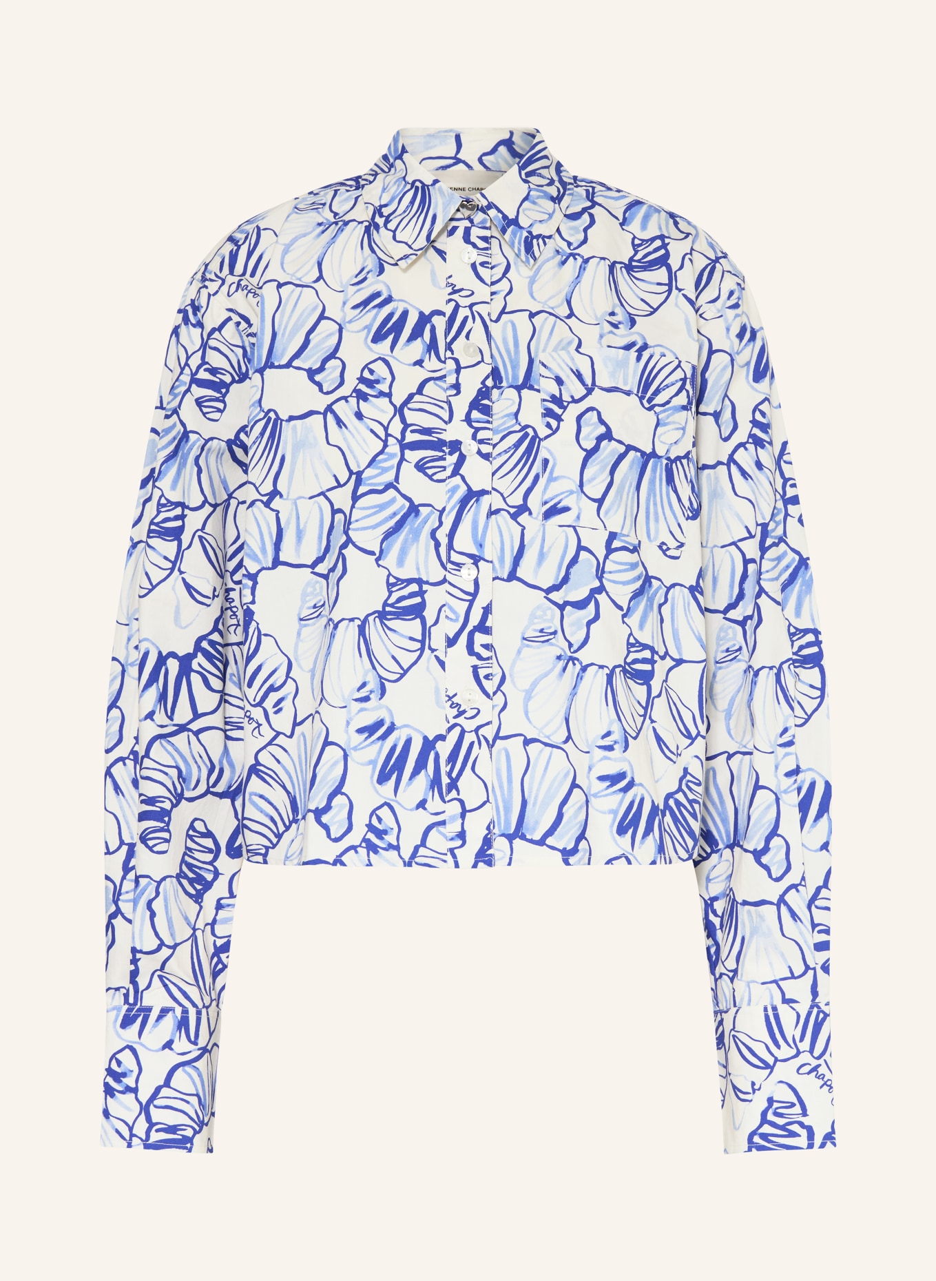 FABIENNE CHAPOT HAIDY shirt blouse: WHITE / BLUE