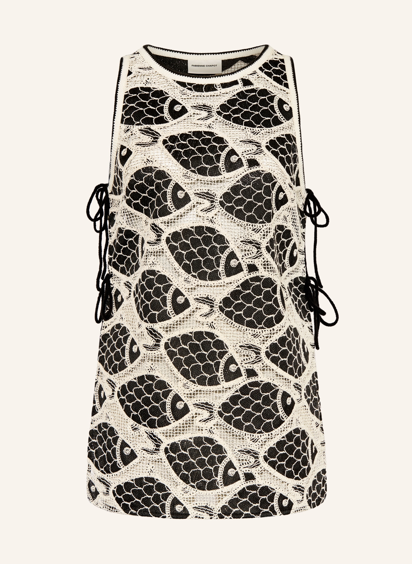 FABIENNE CHAPOT Top LUCA: BÍLÁ / TMAVĚ MODRÁ