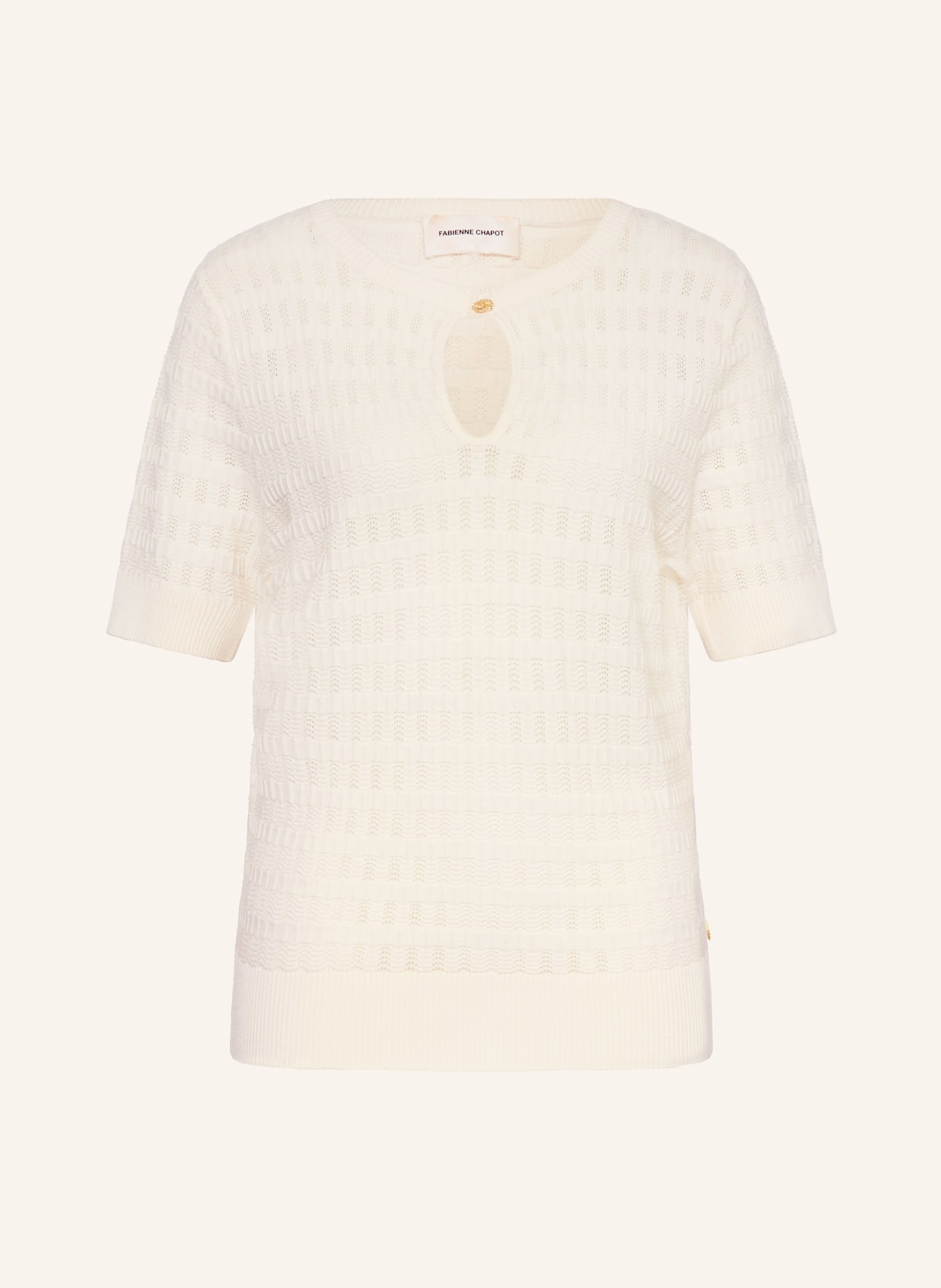 FABIENNE CHAPOT Strickshirt MASJA: WEISS / GOLD