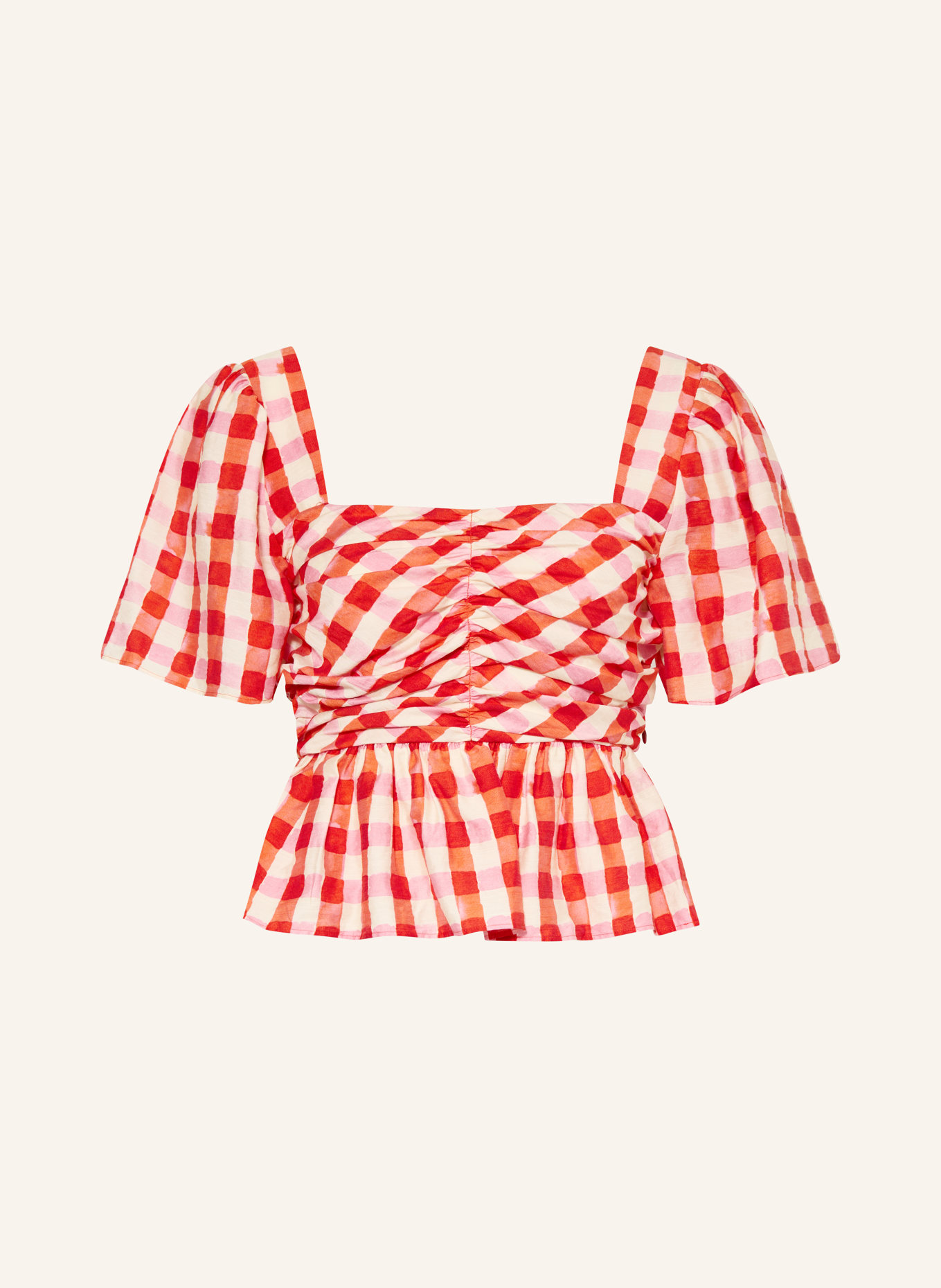 FABIENNE CHAPOT CARLETTA blouse shirt: RED / PINK / CREAM