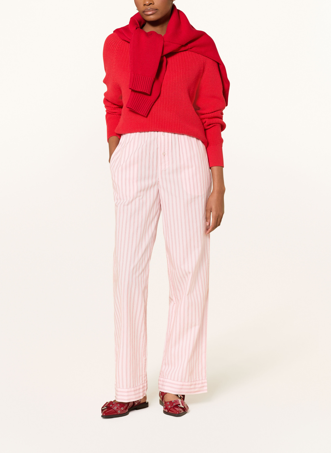 FABIENNE CHAPOT Pantalon Marlène AXEL: ROSE / ROUGE / BLANC
