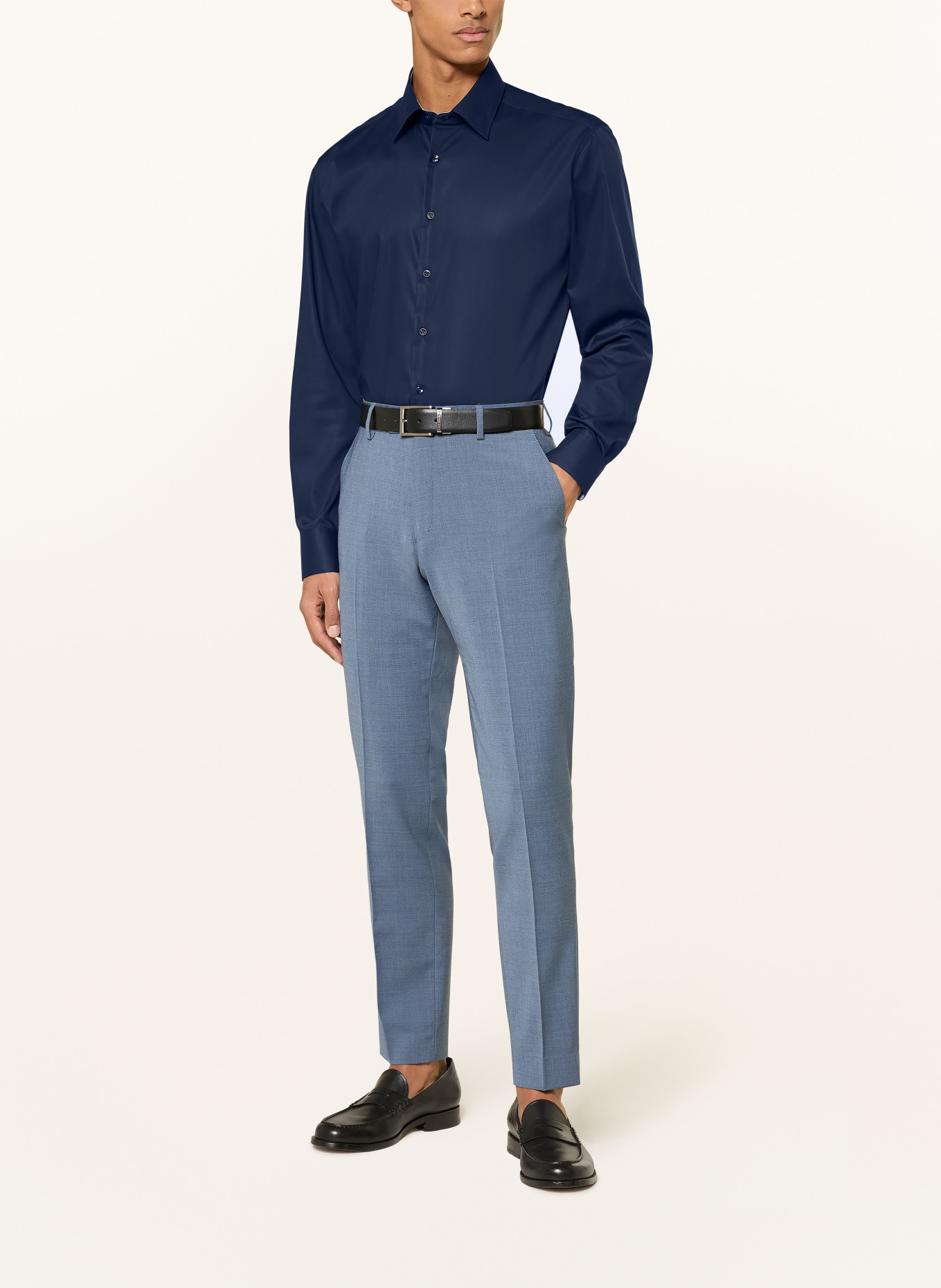 ETERNA Modern Fit Shirt: DARK BLUE