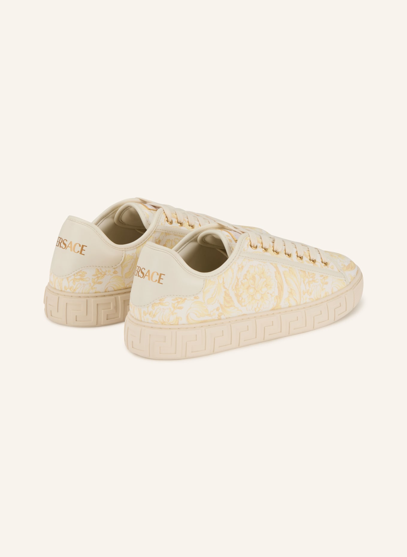 VERSACE Sneaker: BEIGE / HELLBRAUN / HELLGELB