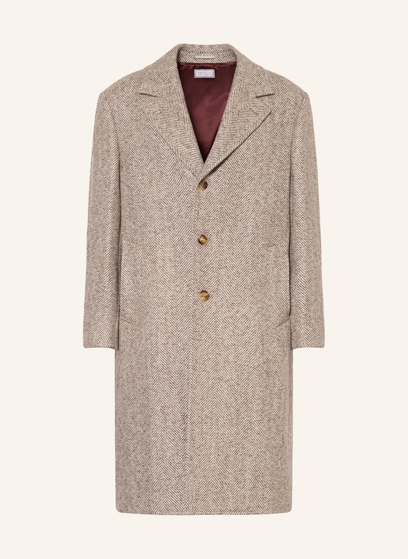 BRUNELLO CUCINELLI Mantel mit Alpaka: BEIGE / TAUPE