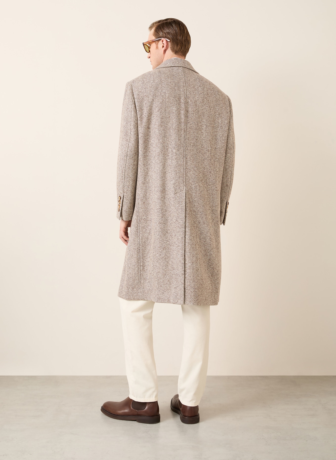 BRUNELLO CUCINELLI Mantel mit Alpaka: BEIGE / TAUPE