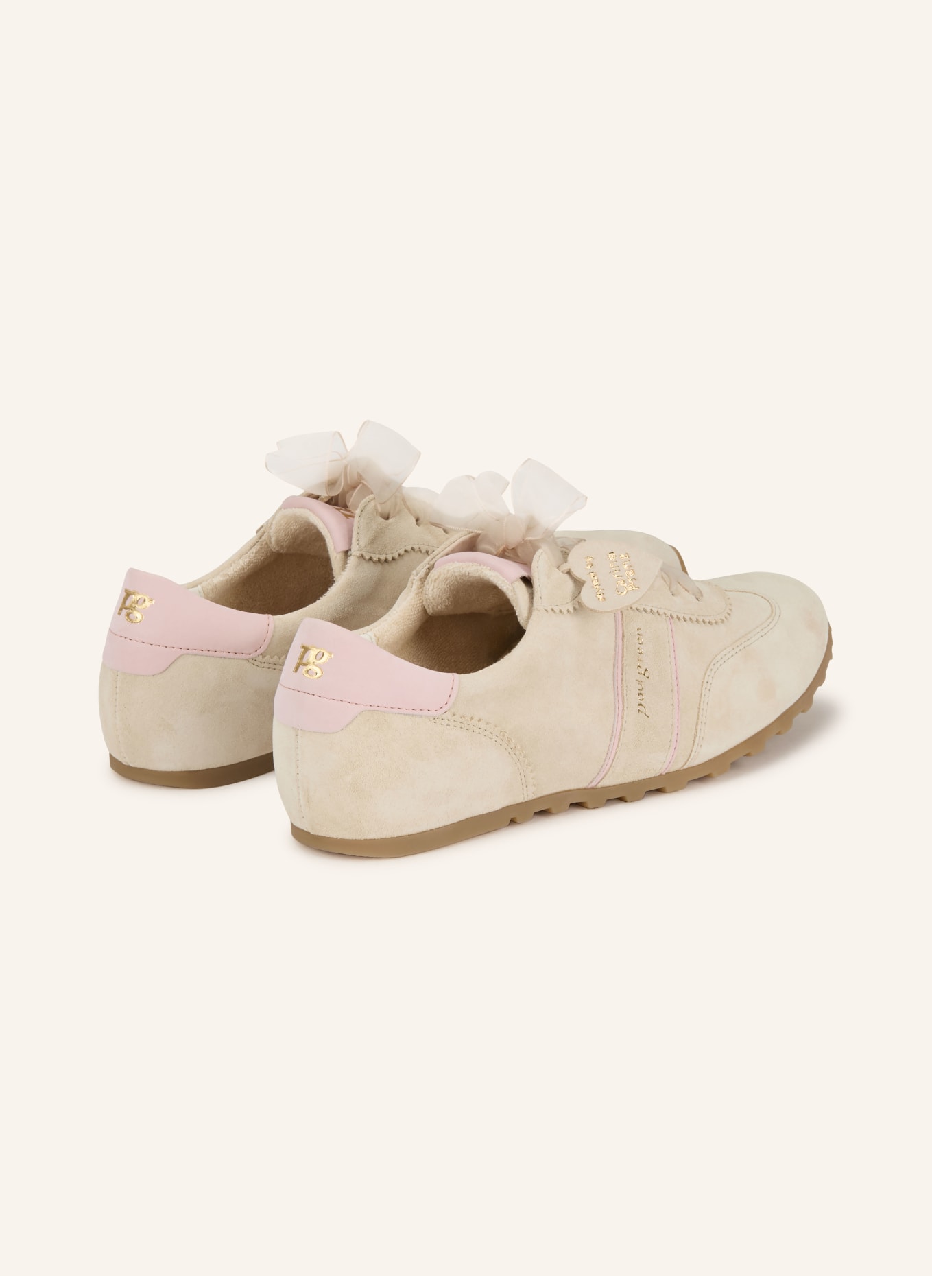 paul green sneaker: BEIGE / LIGHT PINK