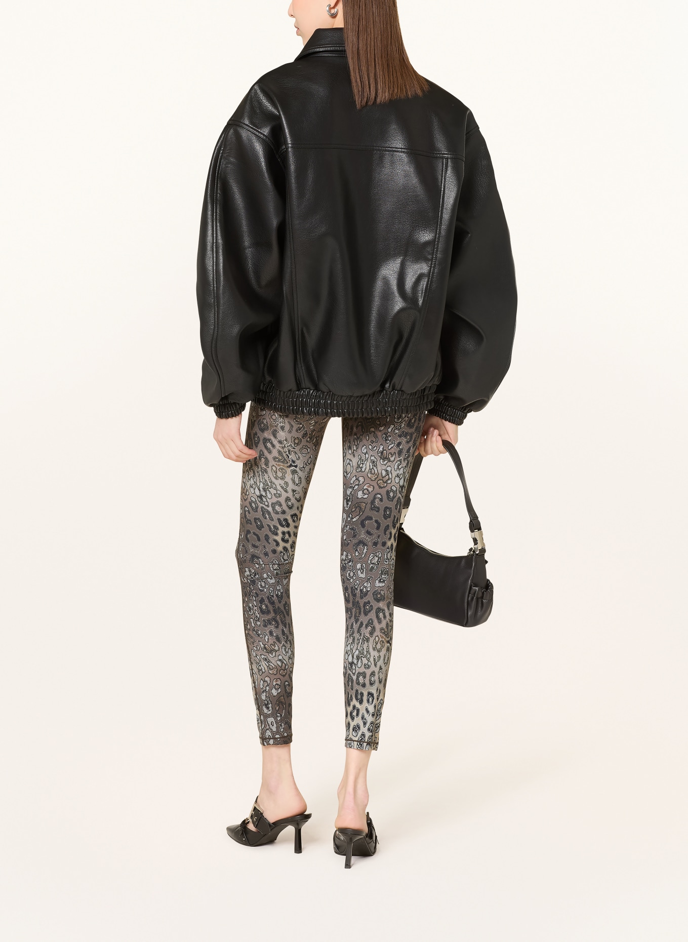 DIESEL Leggings MEREDITH-UTLT: TAUPE / NOIR